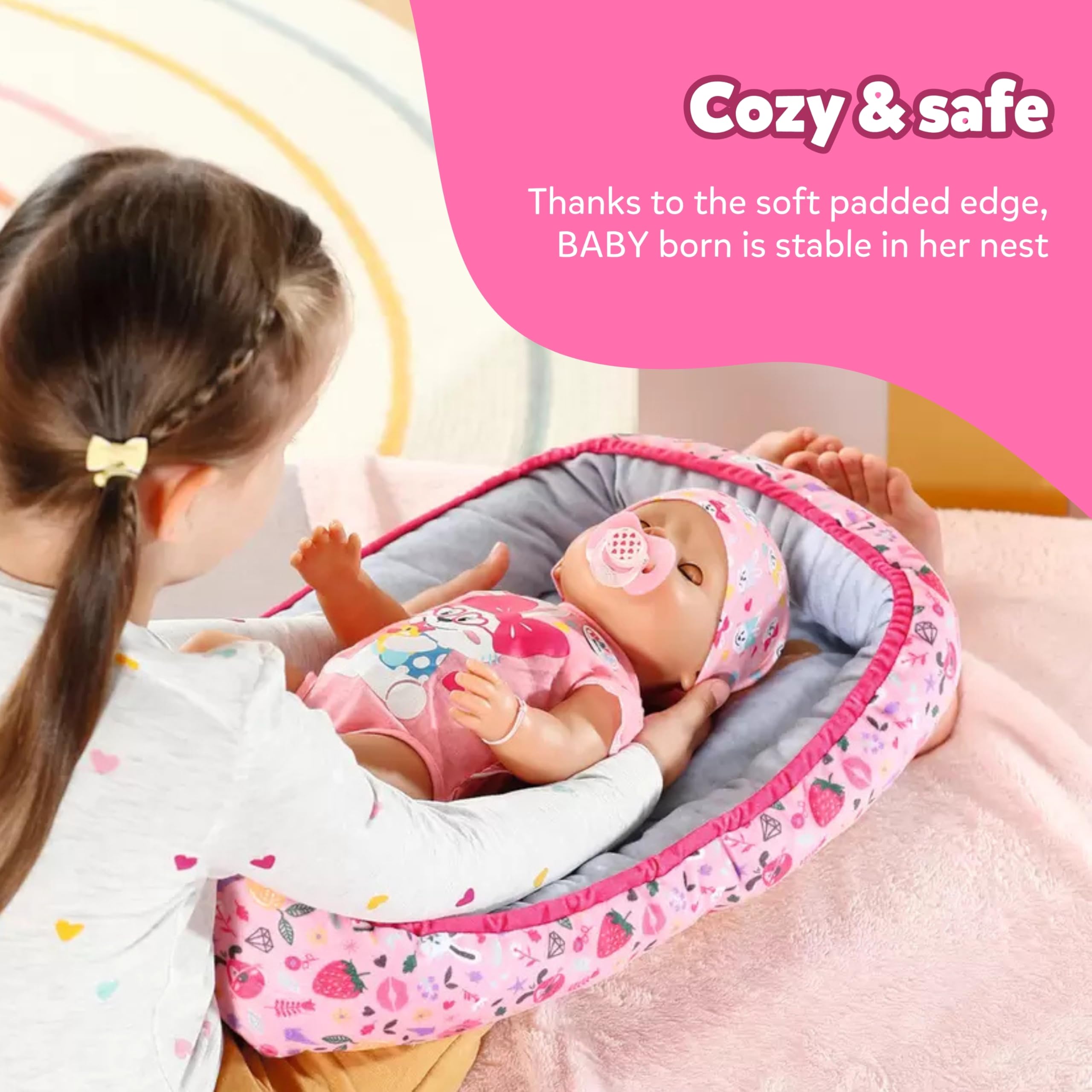 BABY born Reversible Baby Nest with Soft Padded Edges 835821 5