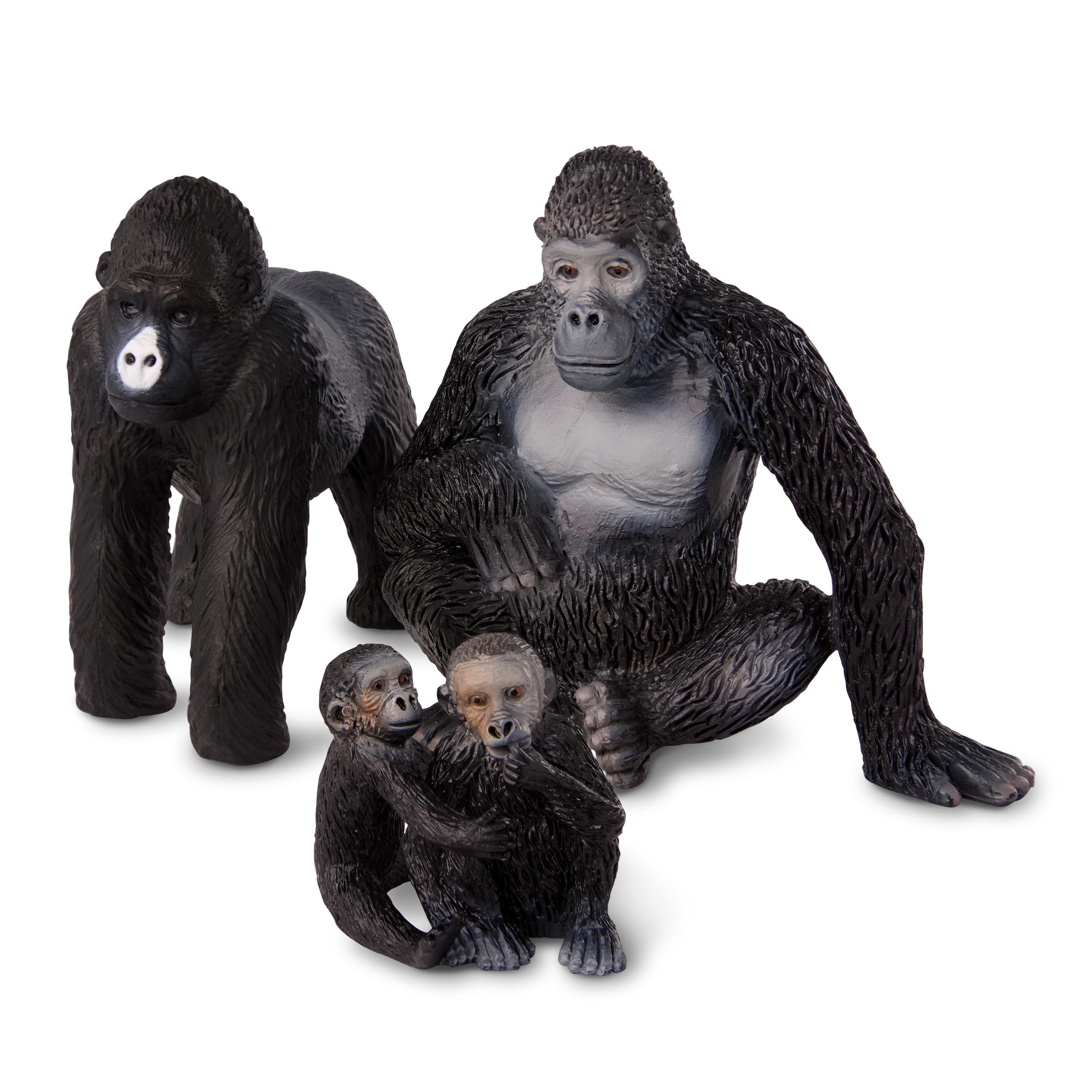 Terra by Battat Gorilla Family Playset - 4pc Realistic Animal Figures for Kids 3+ 14