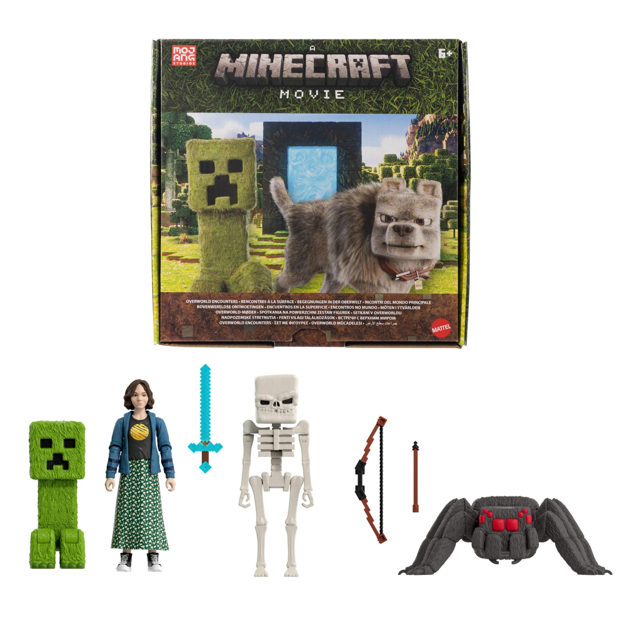 Minecraft Story Set - Overworld Encounters with 4 Action Figures & 3 Accessories