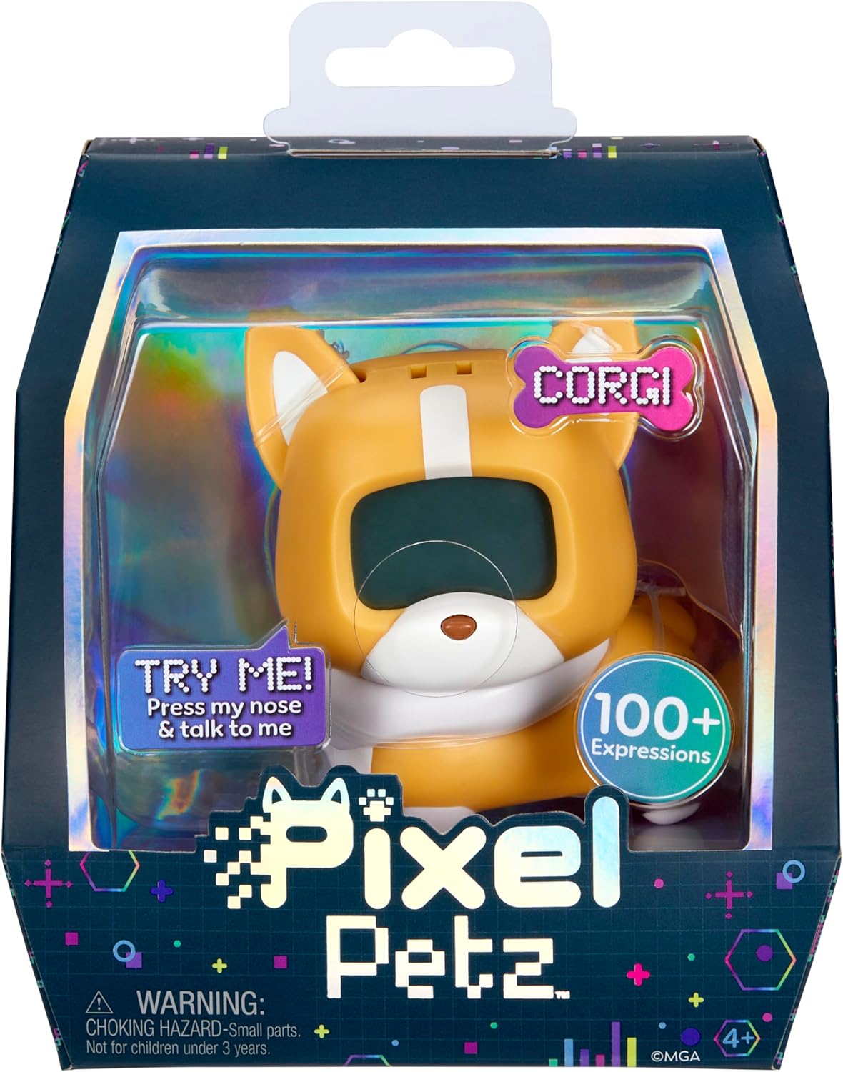 MGA Entertainment Pixel Petz - Corgi Interactive Digital Pet Dog - Ages 3+ 4