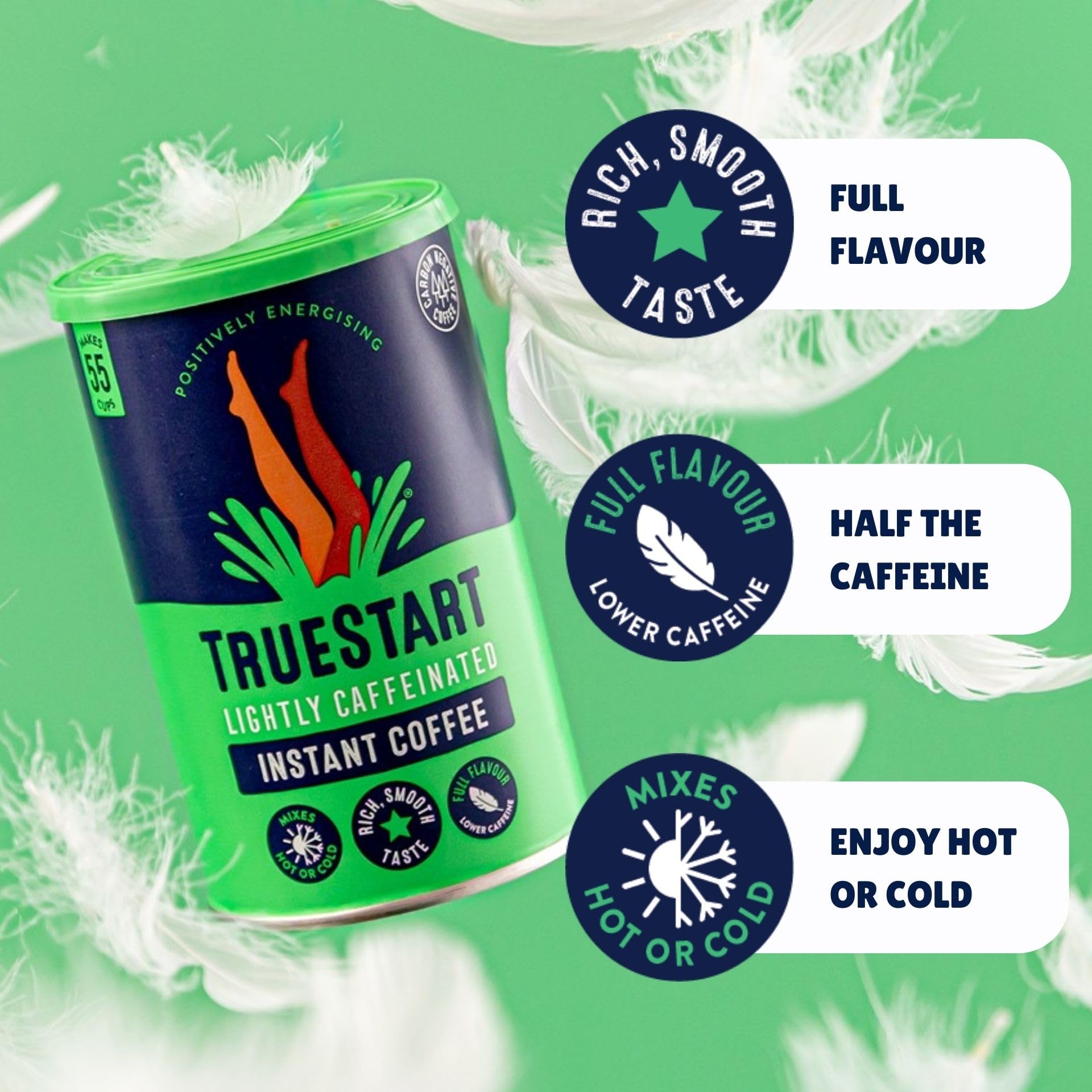 TrueStart – Instantkaffee in Barista-Qualität mit leichtem Koffeingehalt (100 g) 8
