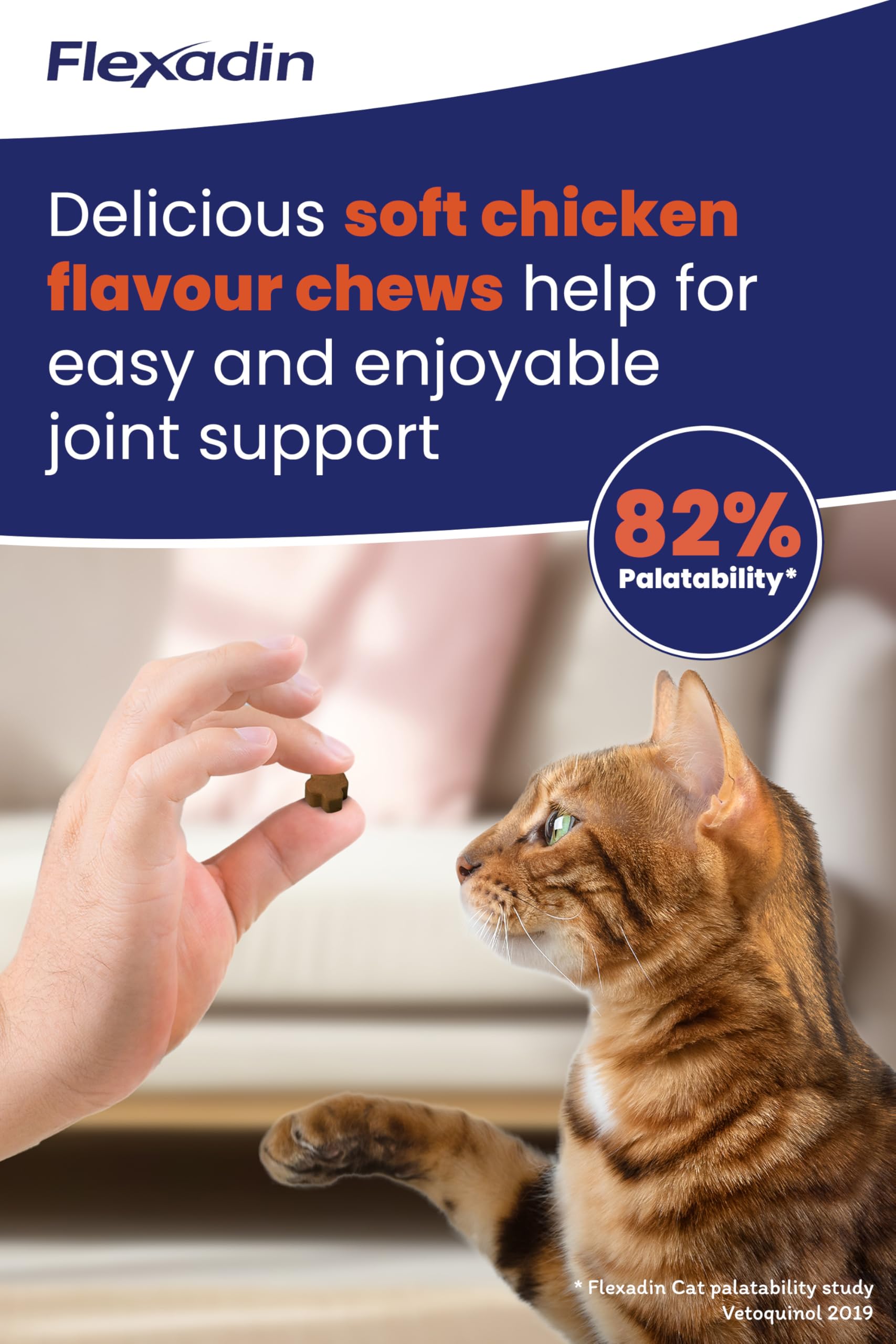 Vetoquinol Flexadin Joint Care for Cats - 60 Chicken Chews | Supports Mobility & Flexibility 5