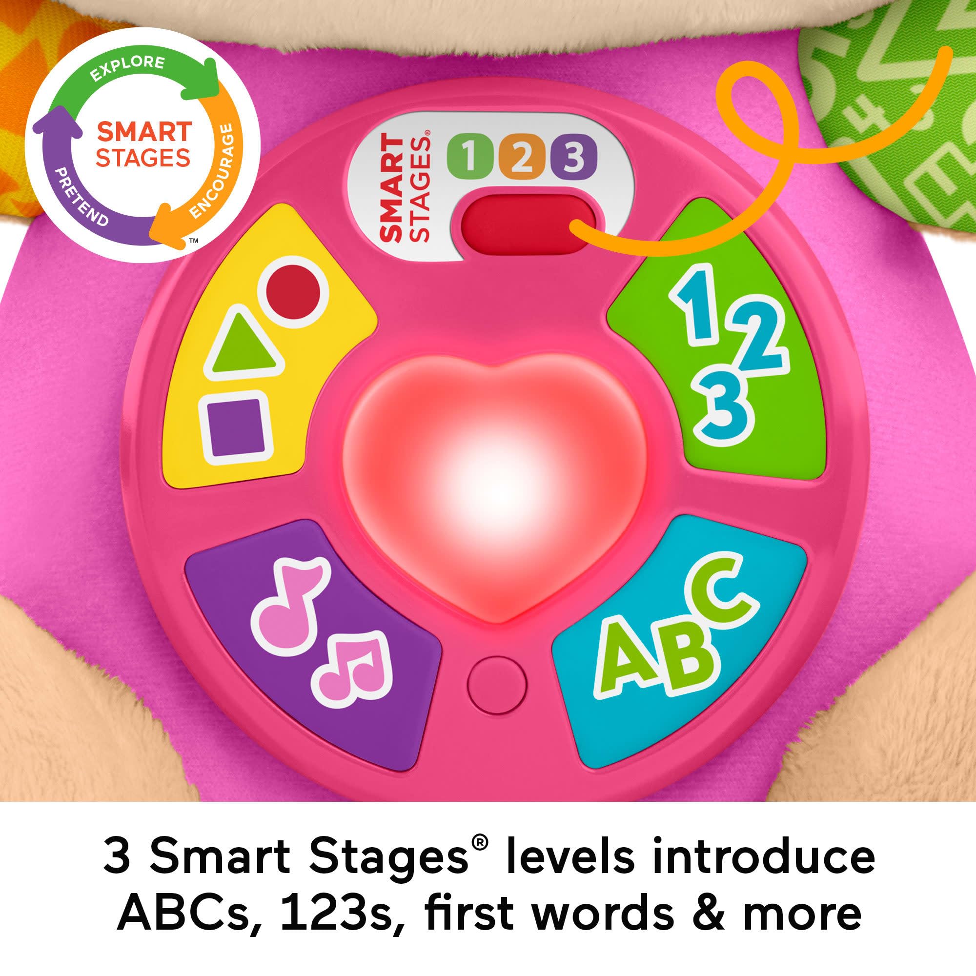 Fisher-Price Laugh & Learn Smart Stages Sis - Plush Musical Learning Toy for Babies 6M+ 4