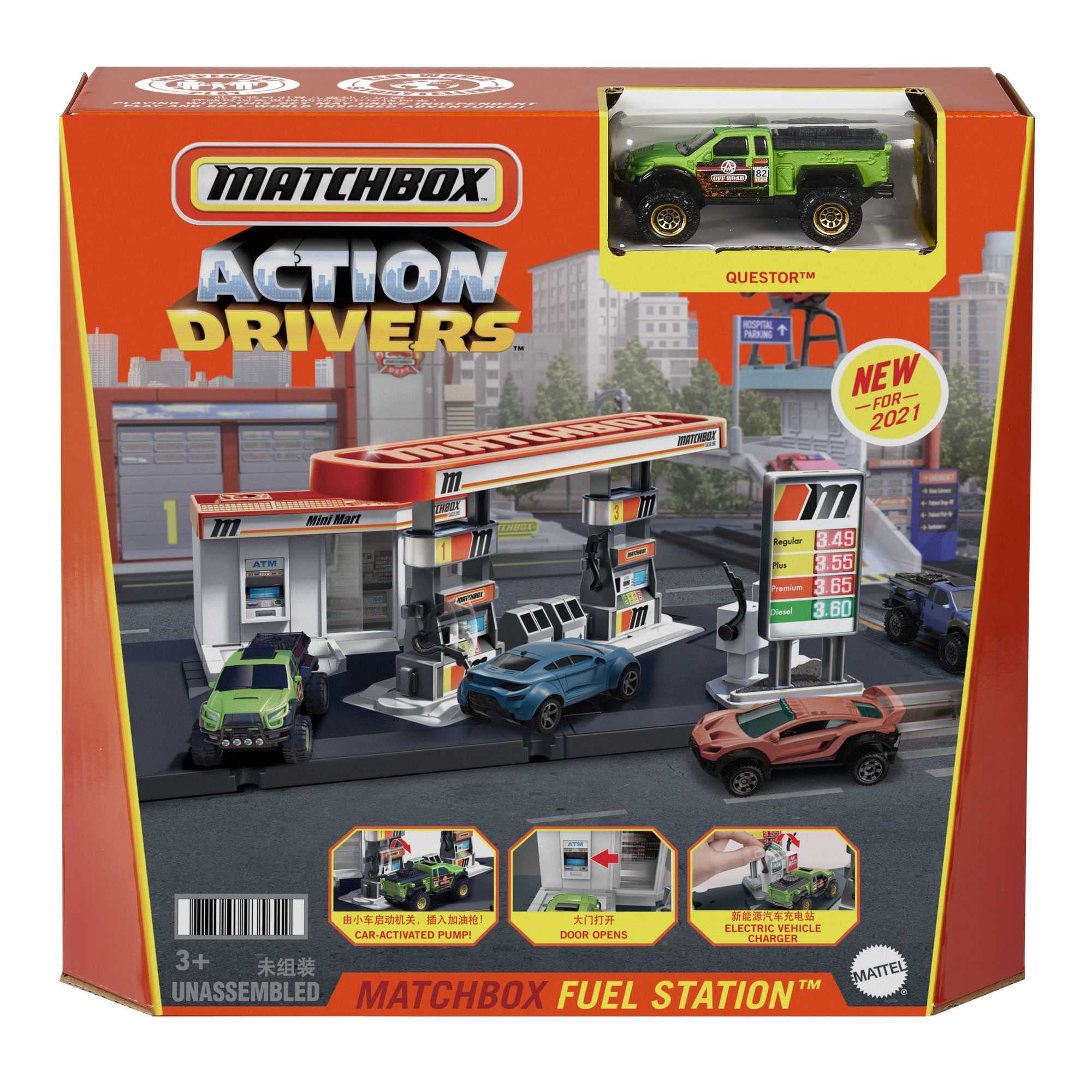 Matchbox Gas Station Playset - Interactive Vehicle Playset for Kids 3 Years and Up 9