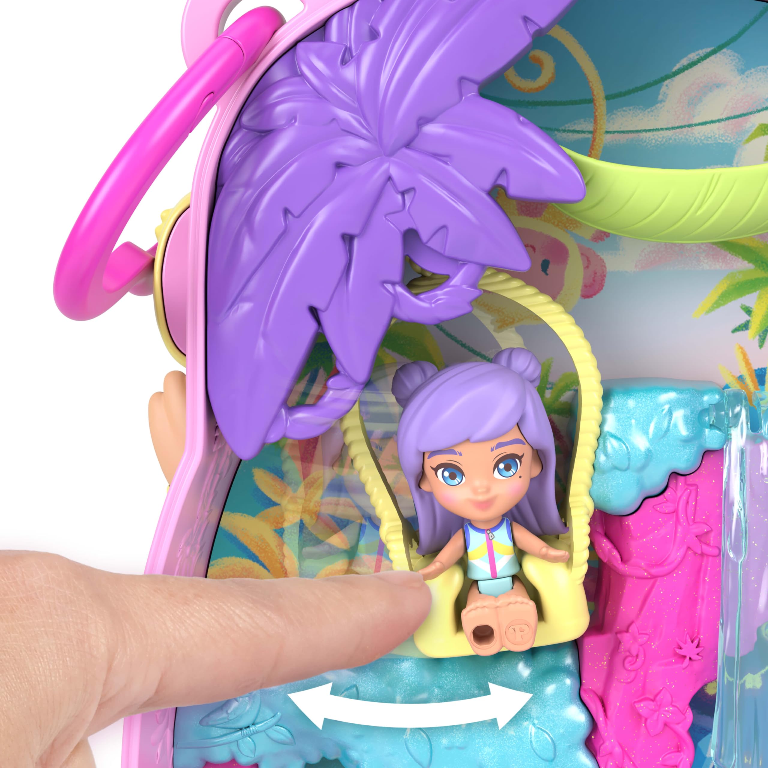 Polly Pocket Pineapple Monkey Compact Playset | Micro Doll & 7 Accessories | Ages 4+