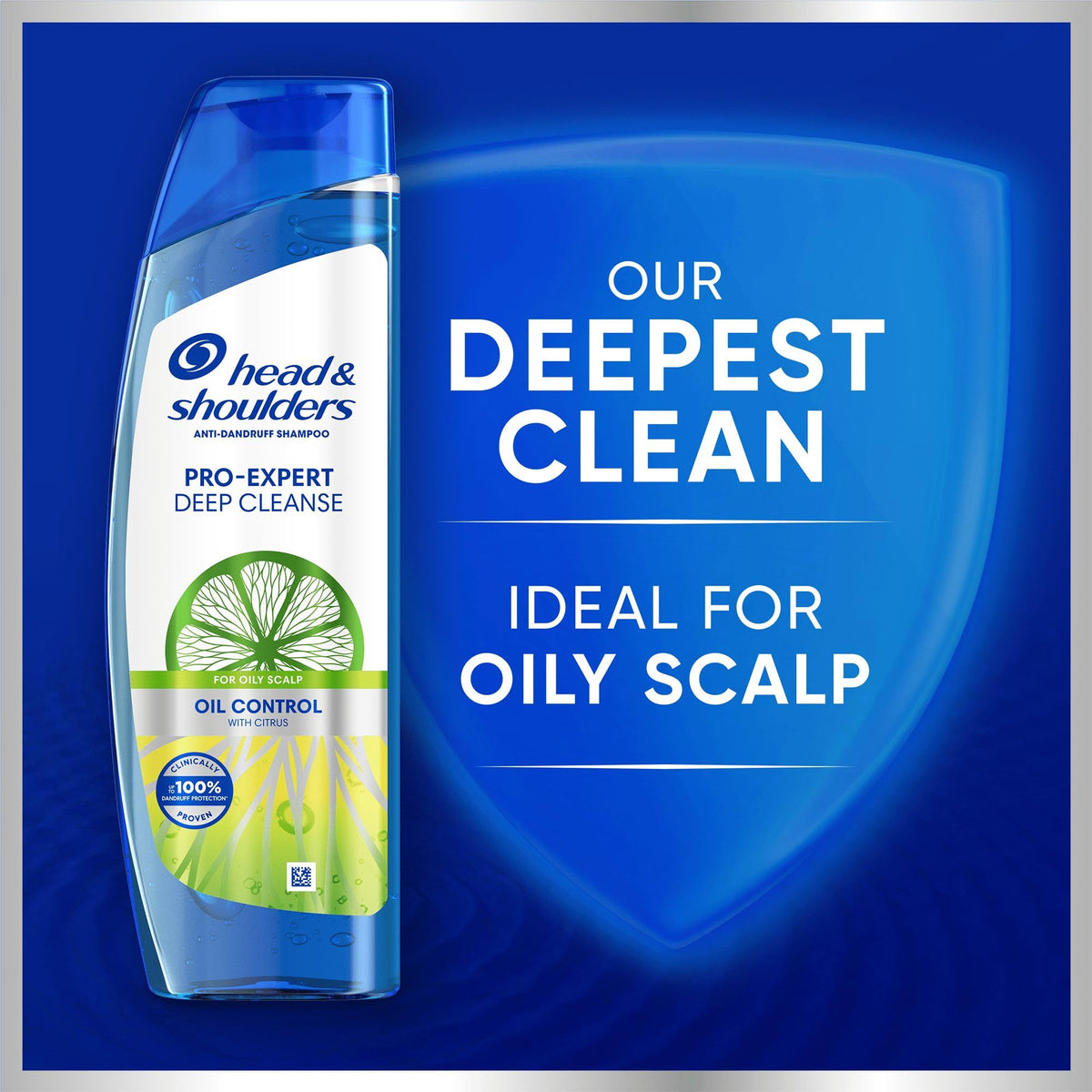 Head & Shoulders Deep Cleanse Oil Control Anti-Dandruff Shampoo - 300ml | Citrus Scent | For Oily Hair