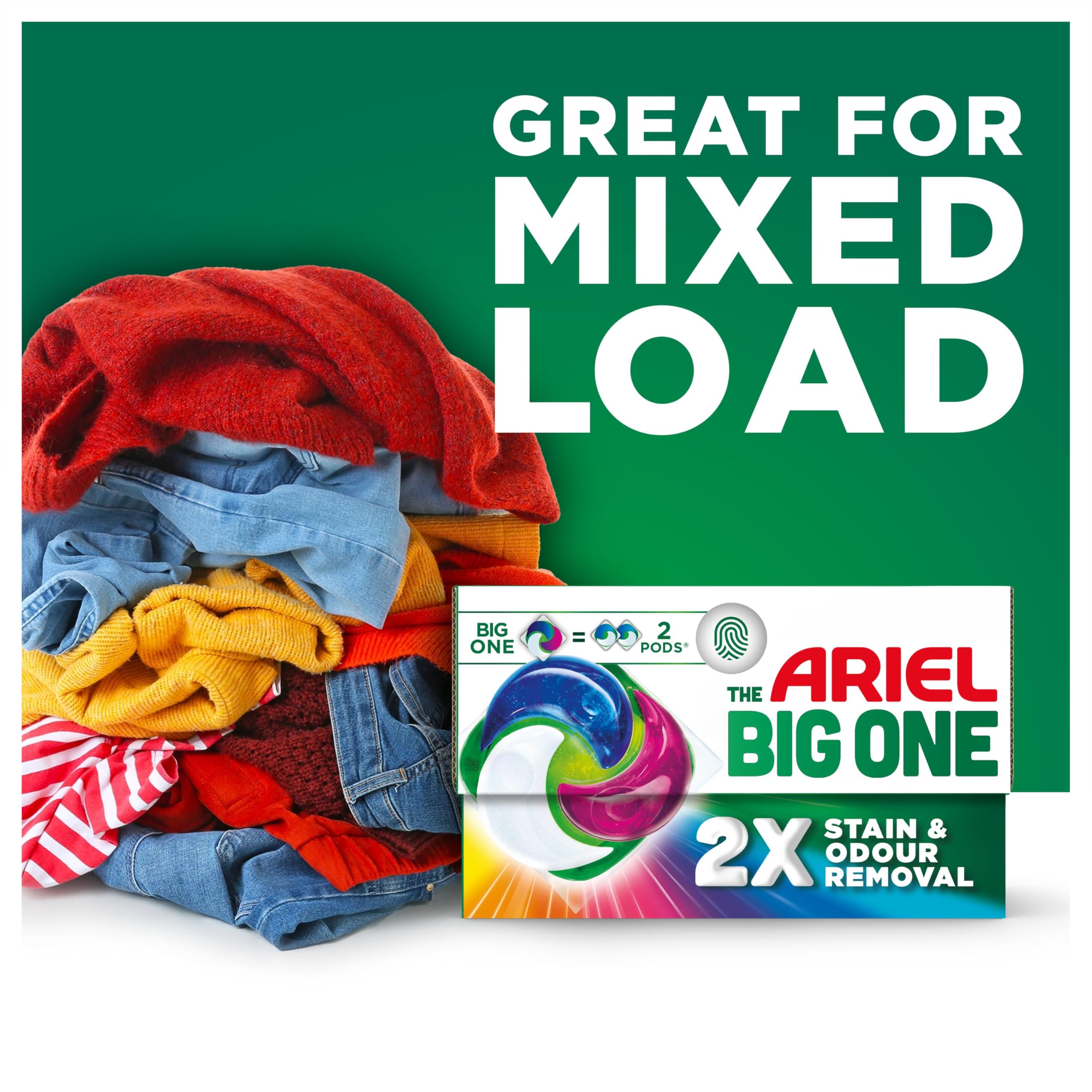 Ariel The Big One PODS Laundry Capsules, 35 Washes, Colour – 2X Stain & Odour Removal 5