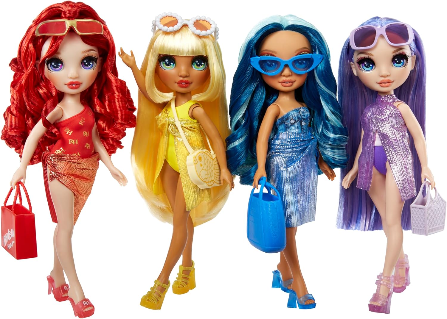 Rainbow High Swim & Style - Sunny (Yellow) - 28 cm Doll with Shimmery Wrap 5