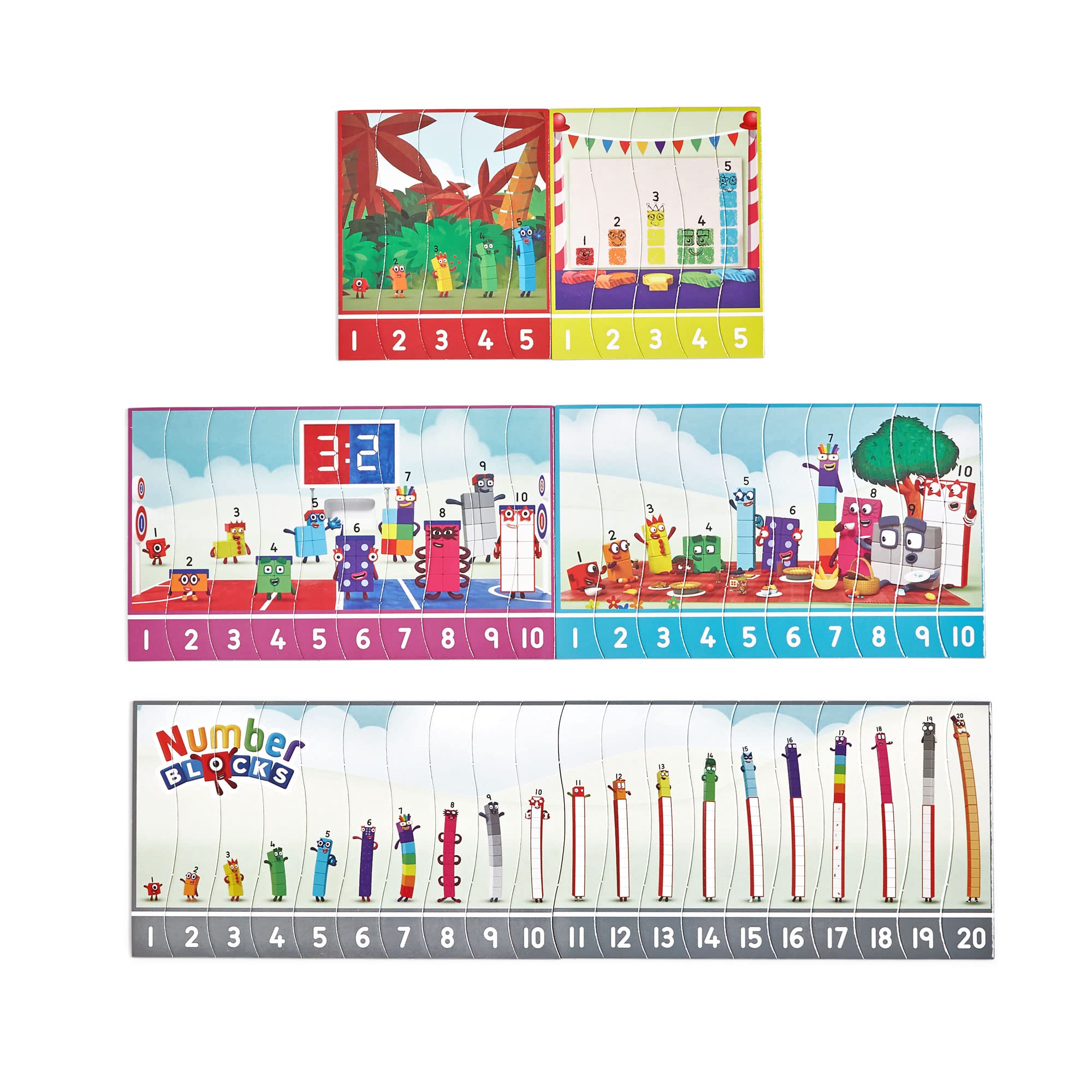 Learning Resources Numberblocks Sequencing Puzzles (1-20) - Educational Counting & Math Skills