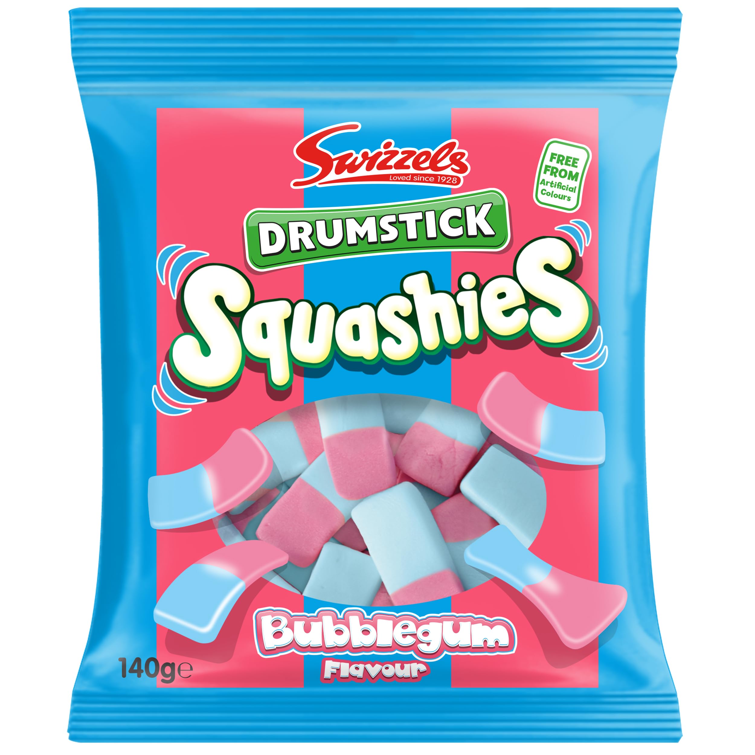 Swizzels Squashies Süßigkeiten – Kaubonbon mit Kaugummigeschmack – 140 g