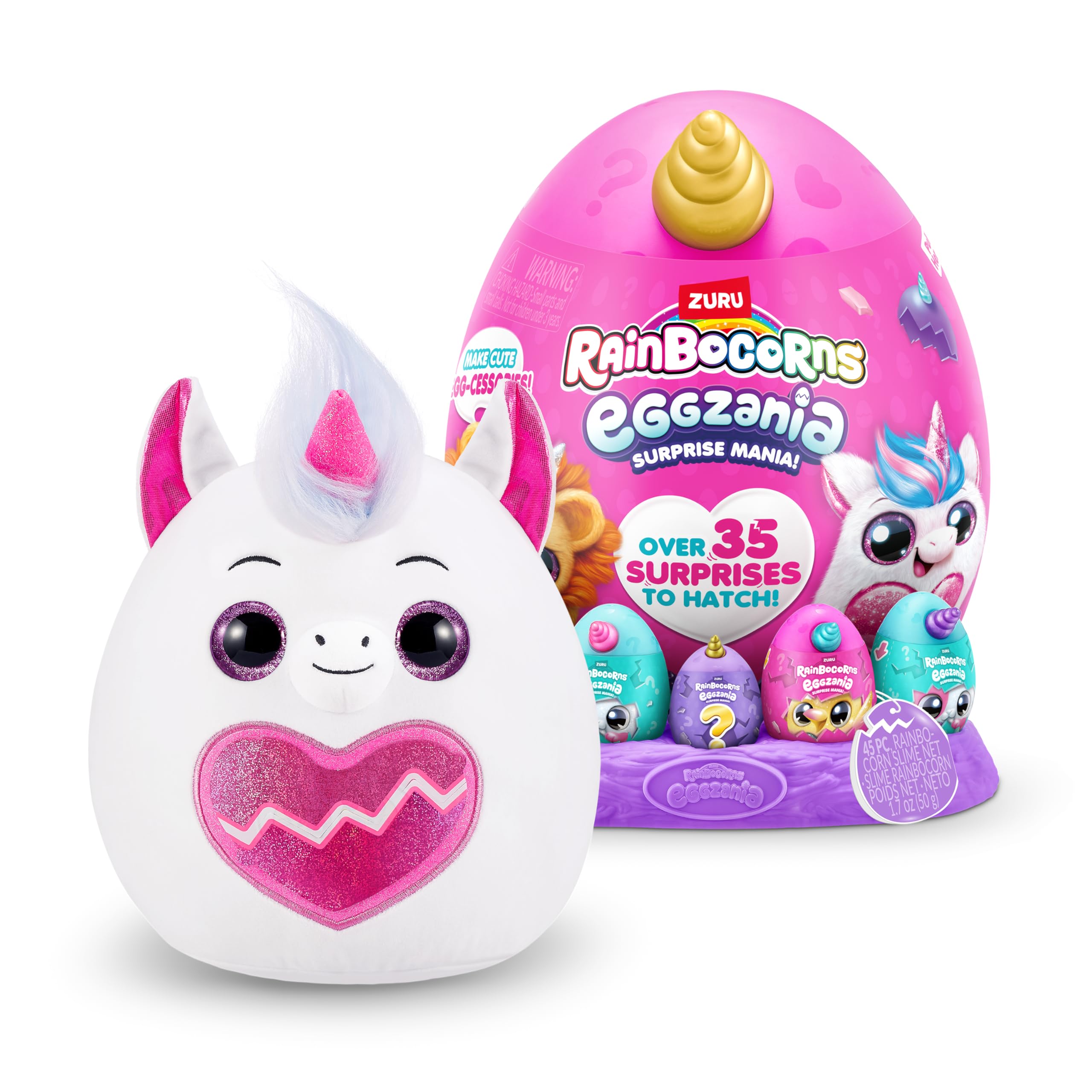 Rainbocorns Eggzania Surprise Mania Whipper the Bunny - Collectible Plush with 20+ Surprises, 28 cm Cuddly Stuffed Animal 7