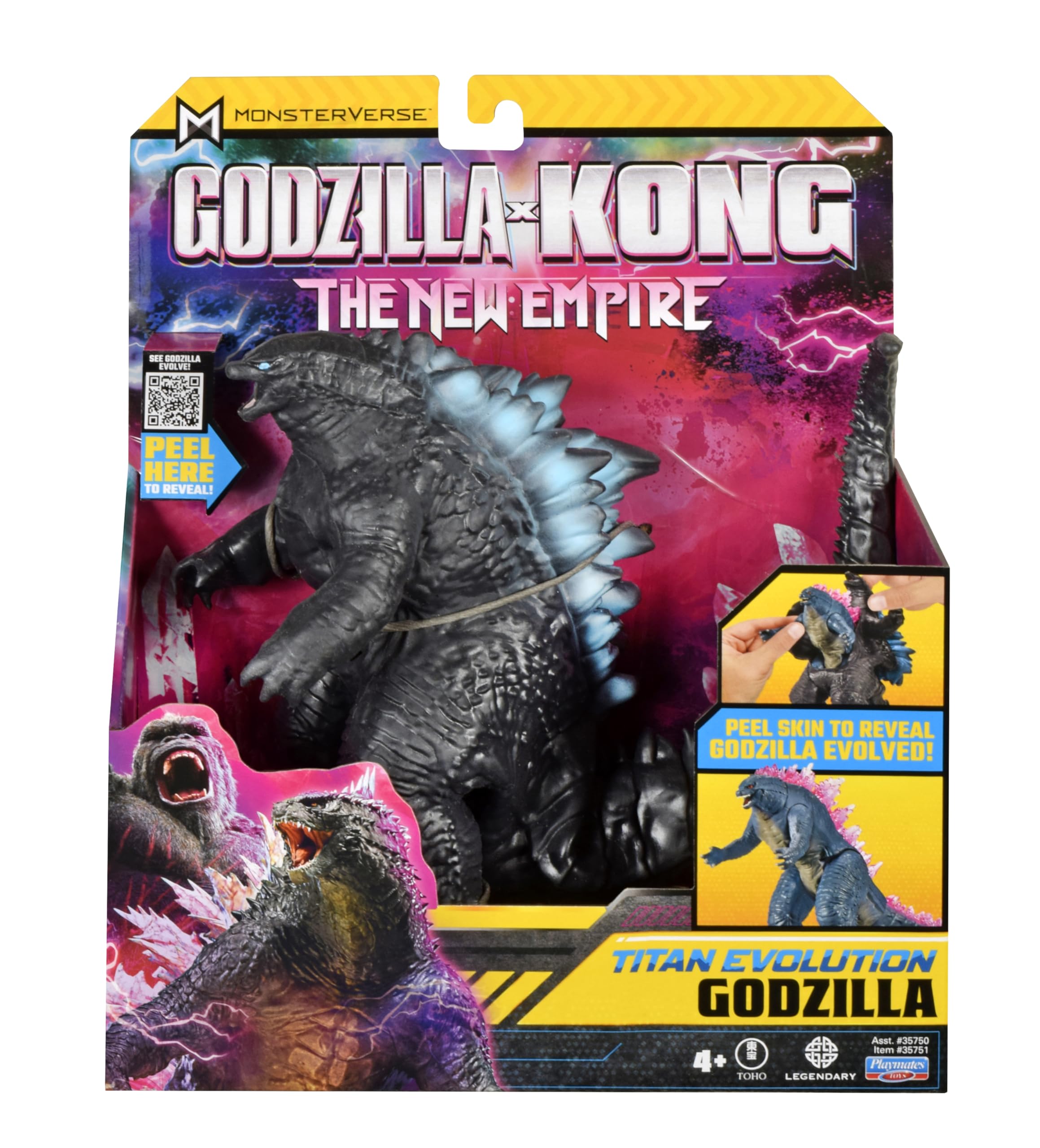MonsterVerse Godzilla x Kong: The New Empire, 7-Inch Authentic Titan Evolution Godzilla Action Figure toy, Iconic Collectable Movie Character, Suitable for Ages 4 Years+ 1
