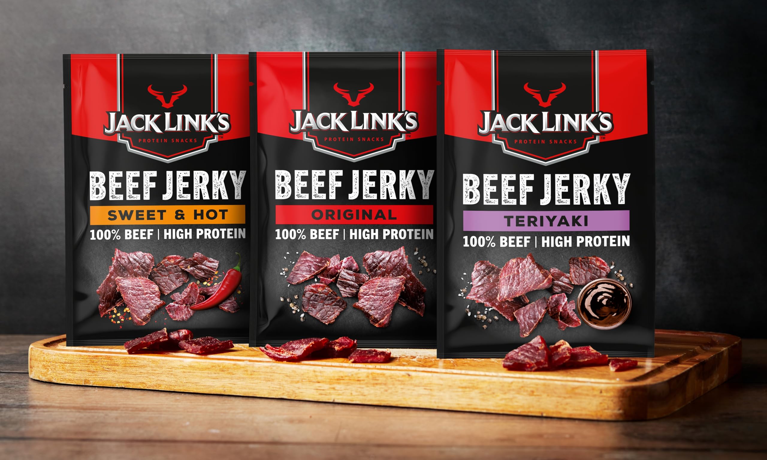 Jack Link's Beef Jerky Original, Box mit 12 x 40 g, proteinreicher Trockenfleisch-Snack 5
