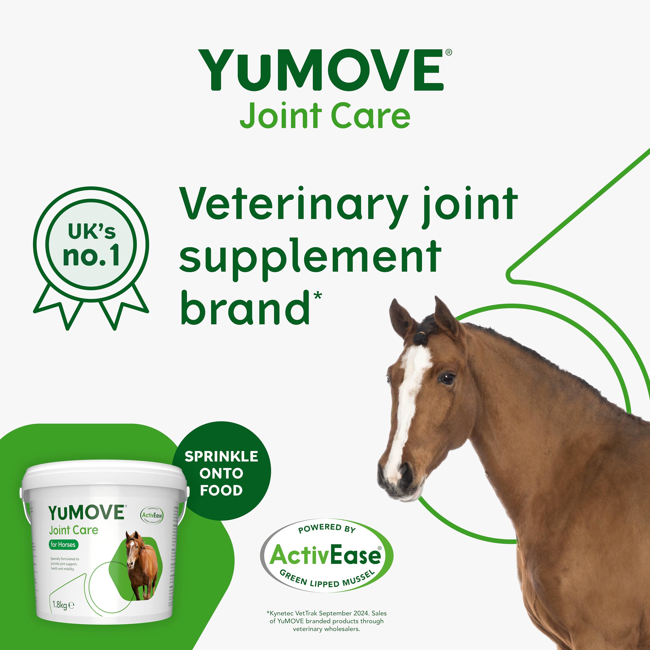 YuMOVE Horse Joint Aid Supplement with Glucosamine, Chondroitin & Green Lipped Mussel | 1.8kg