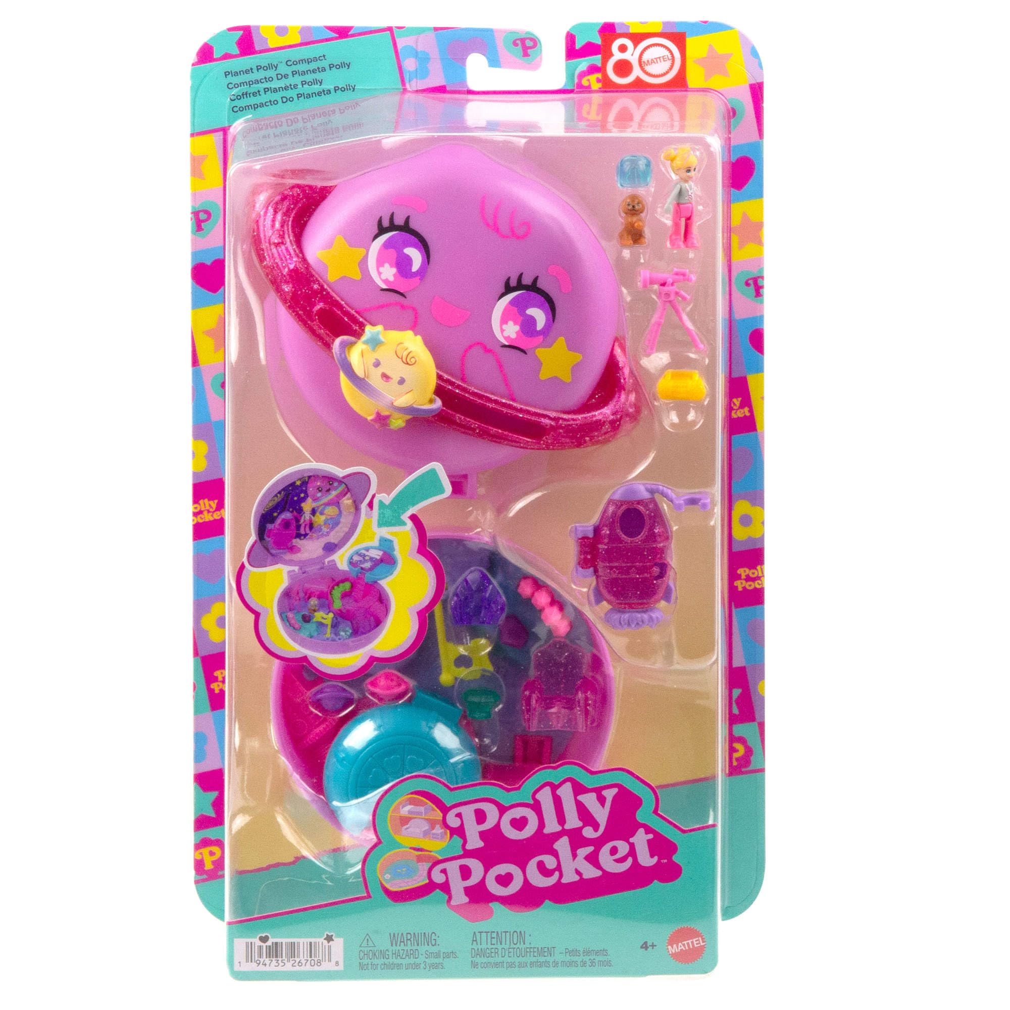 Polly Pocket Planet Polly Outer Space Compact Playset - Includes Micro Doll & 10 Accessories 5