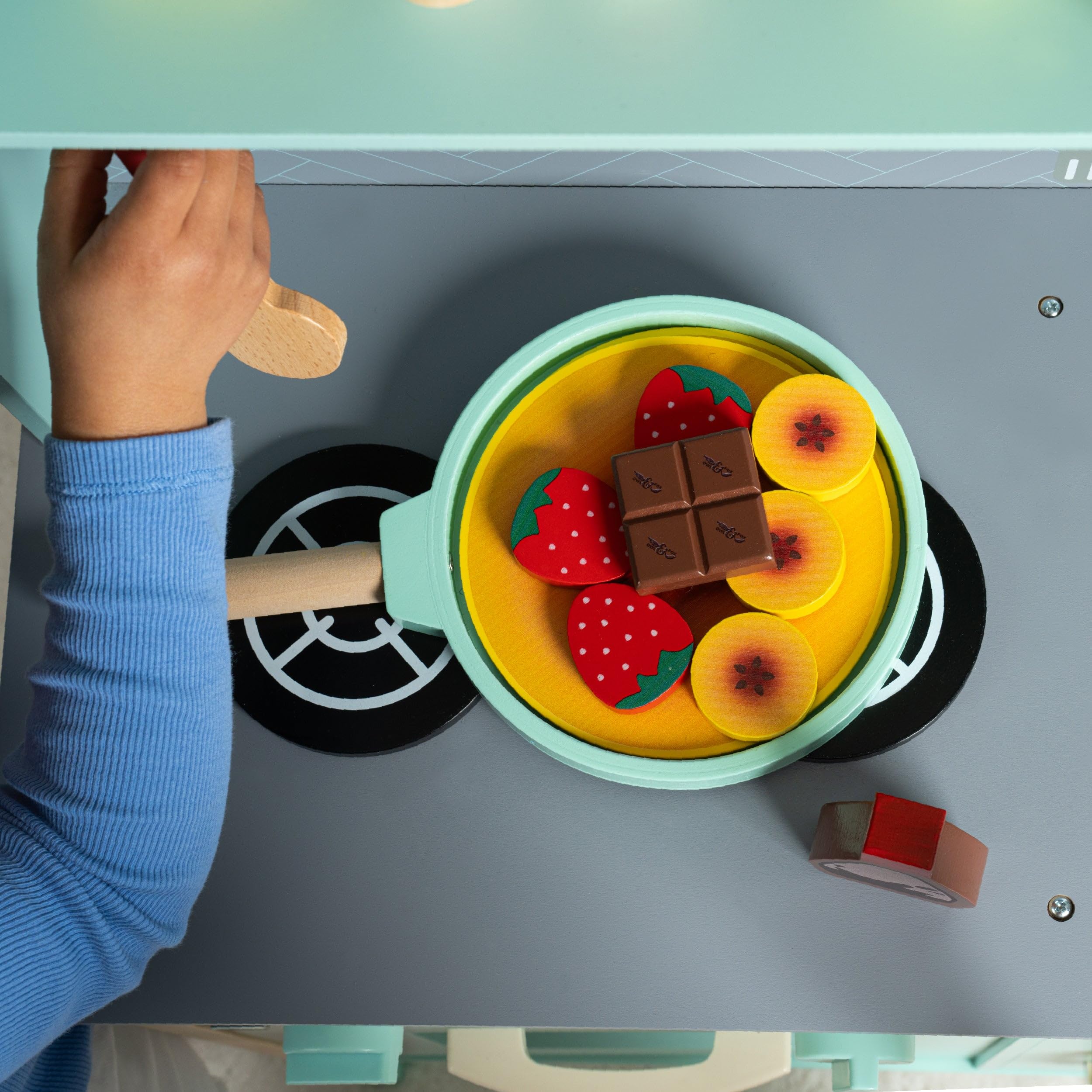 Owl & Fox Wooden Pancake Set - Pretend Play Kitchen Toy for Kids 3+ 12