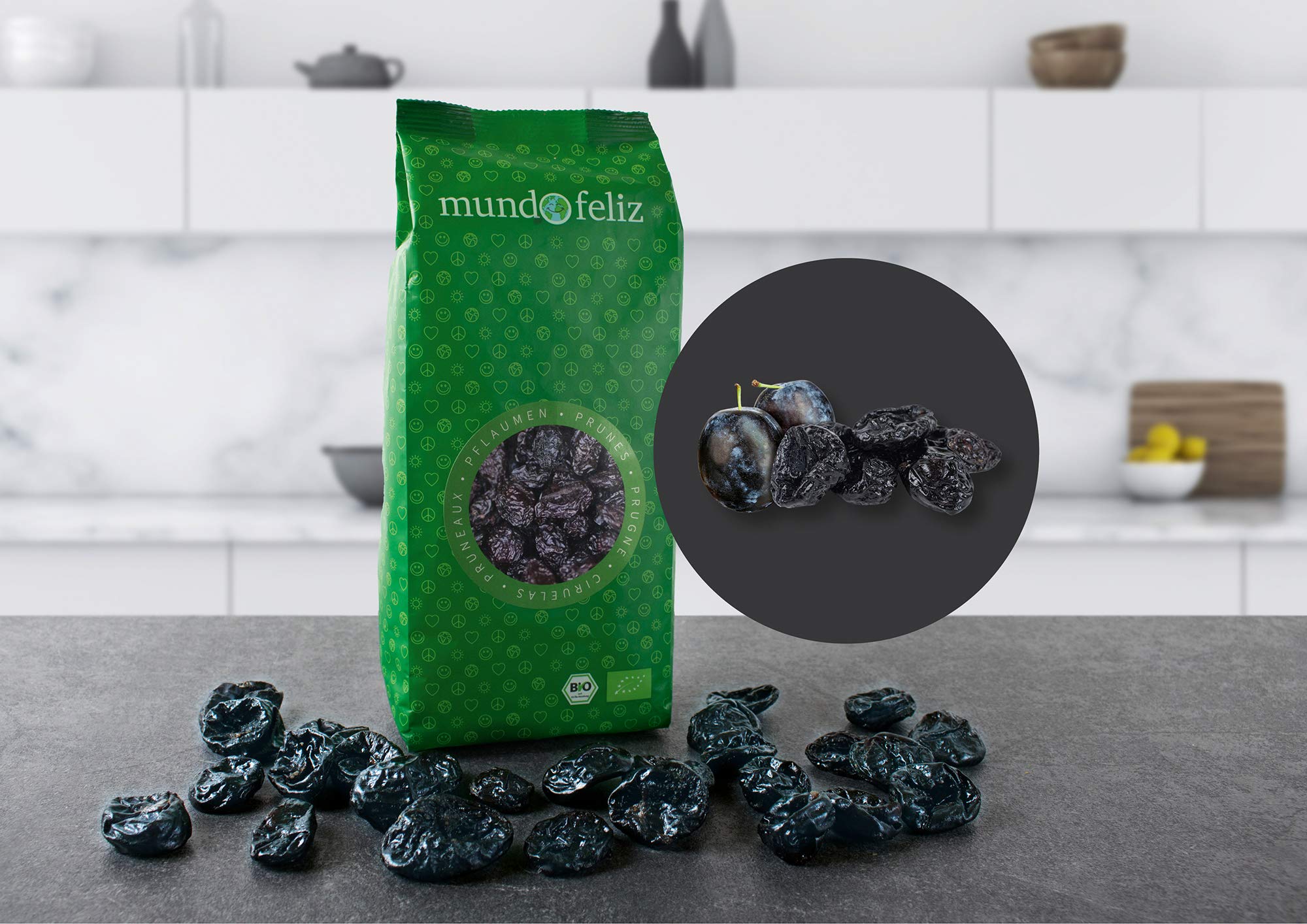 Mundo Feliz - Organic Dried Pitted Prunes 2 x 500 g 9