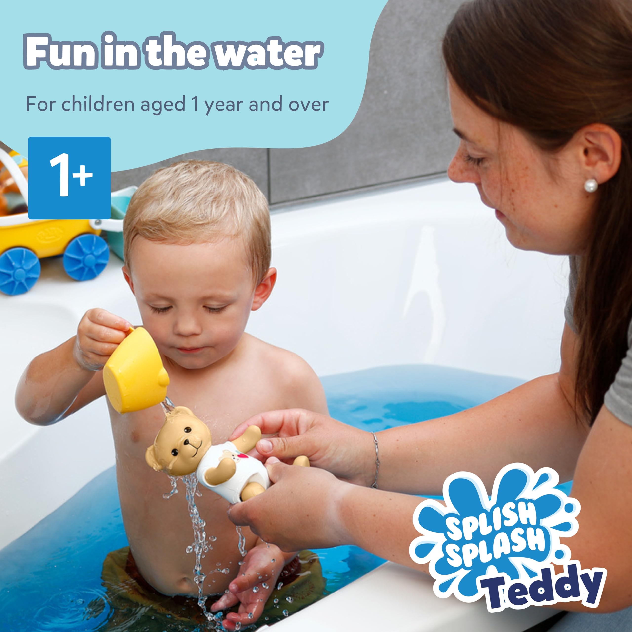 BABY born Splish Splash Teddy - Interactive Wind-up Swimming Bath Toy | Ages 1+ | 20 cm