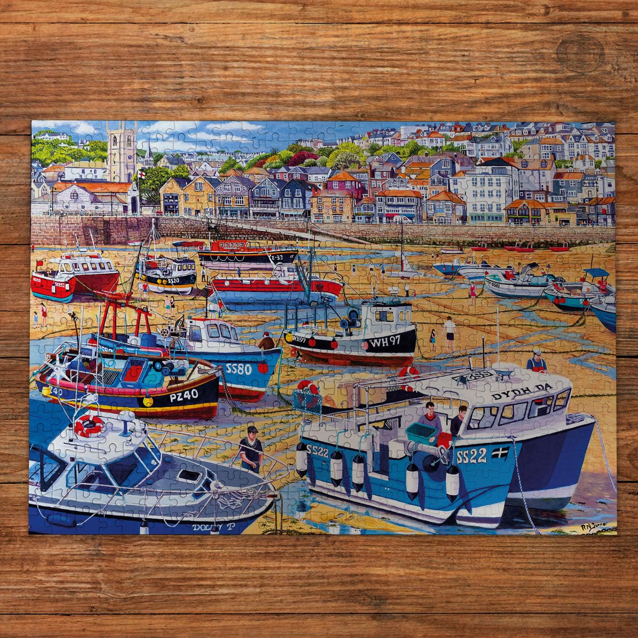 Gibsons Sand at St Ives Jigsaw Puzzle - 250 Extra Large Pieces | Roger Turner Art