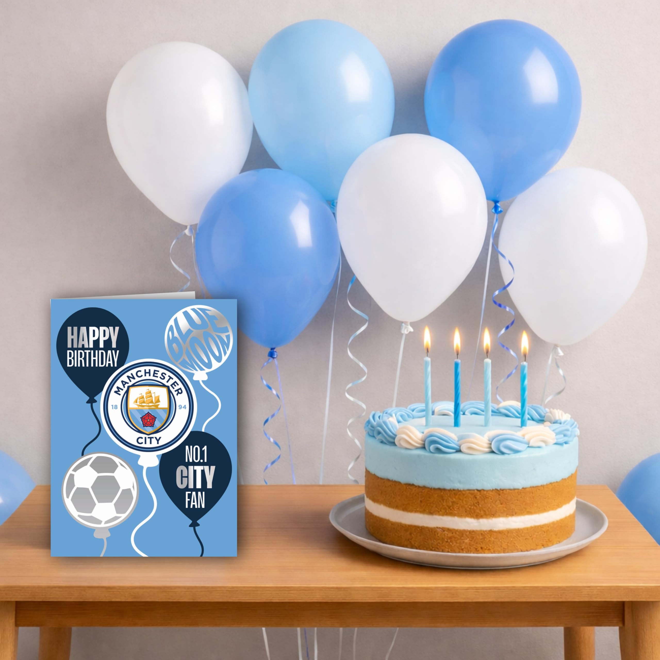 Danilo Promotions LTD Manchester City FC Birthday Card | Standard Size | Multi-Colour 2