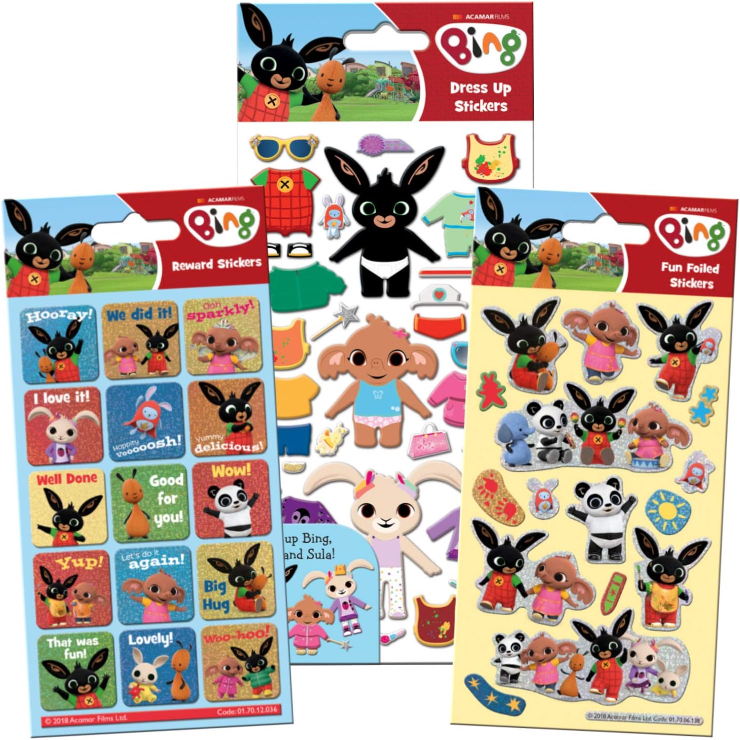 Paper Projects Bing Super Sticker Pack - Official CBeebies Foil and Dress Up Stickers
