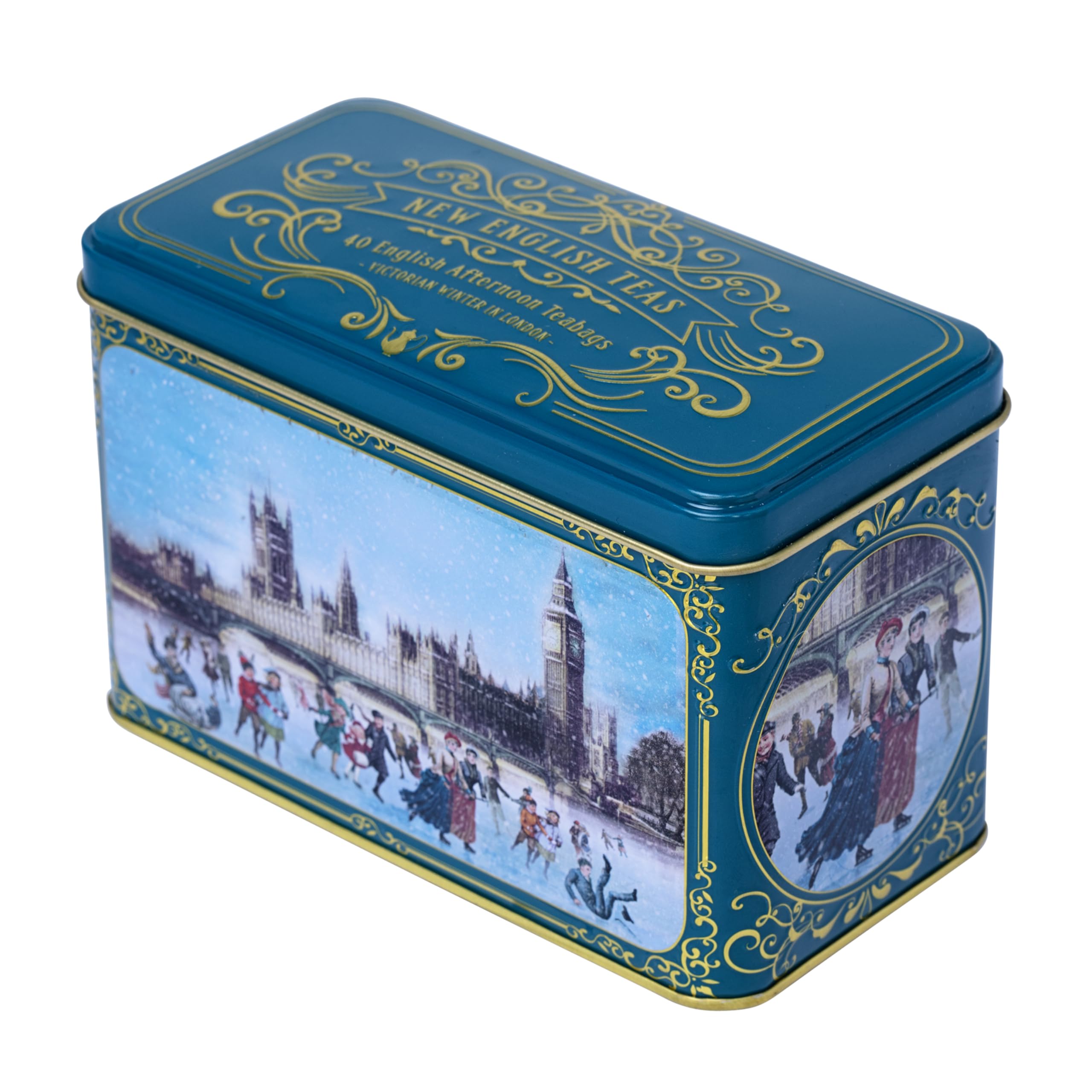 New English Teas Victorian Skaters Weihnachtsteedose – Nachmittagsteemischung, 80 g (40 Teebeutel) 8