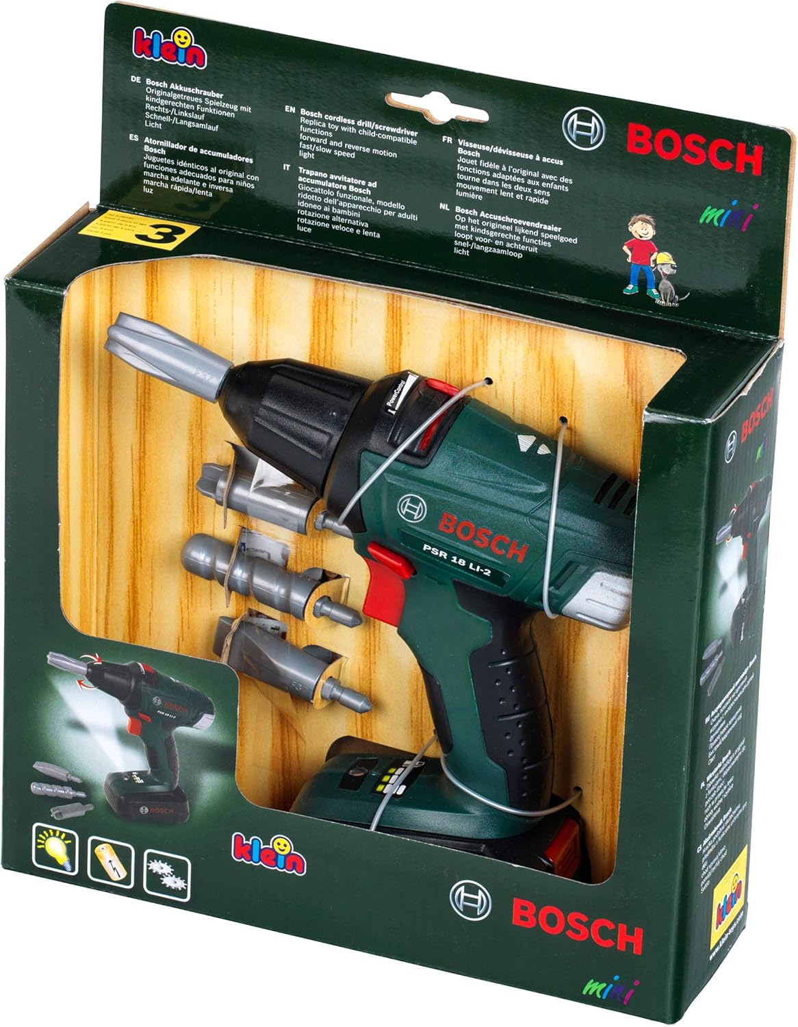 Theo Klein 8567 Bosch Cordless Screwdriver - Battery-Powered with Light & Sound Effects, 3+ Years 4