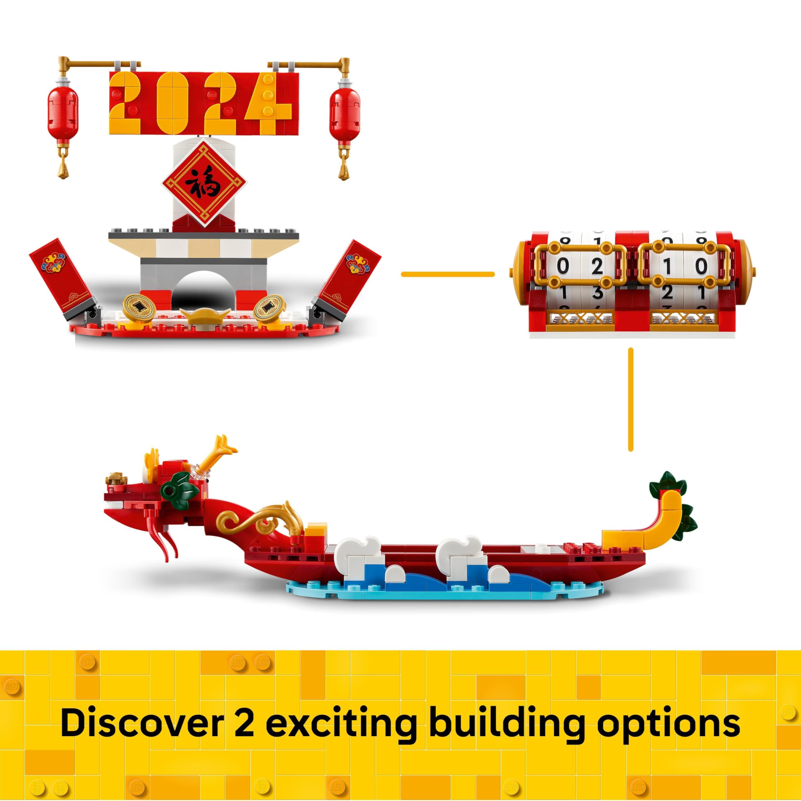 LEGO 2in1 Festival Calendar Building Set - Lunar New Year & Dragon Boat Festival Toy for Ages 10+ 5