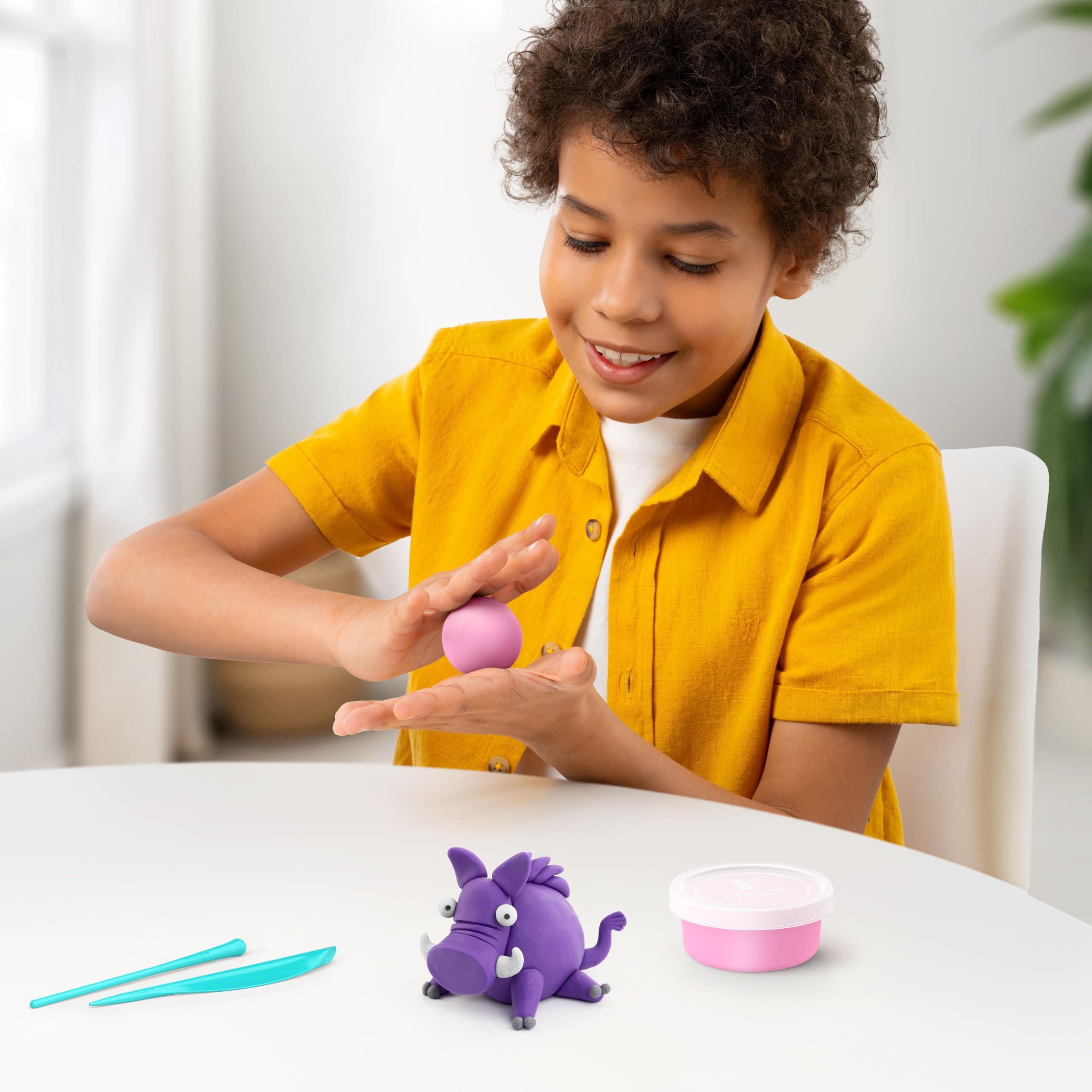 Hey Clay Forest Animals Set - Air Dry Modeling Clay Kit for Kids 14