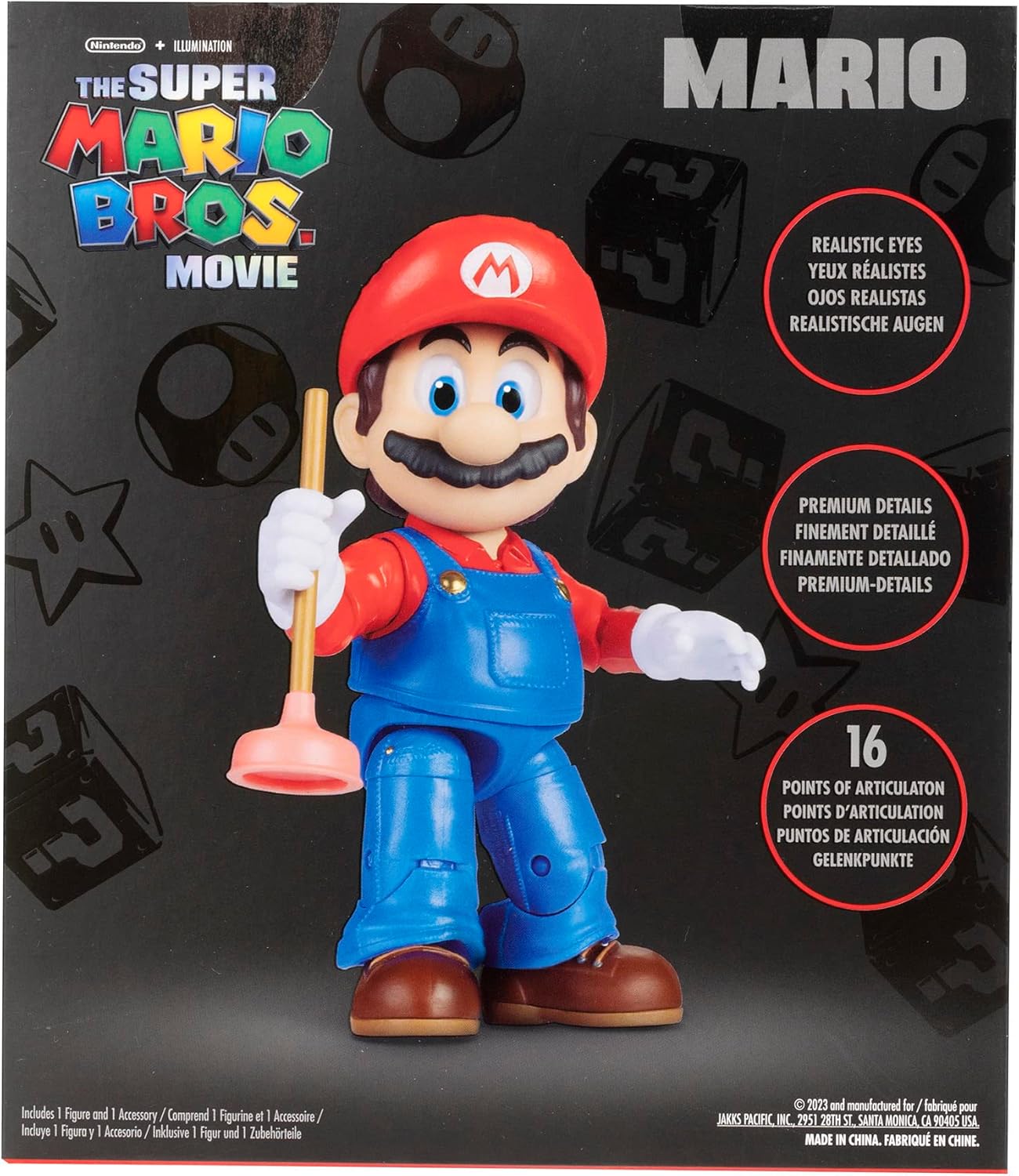 The Super Mario Bros. Movie - 5" Mario Action Figure with Plunger Accessory 9