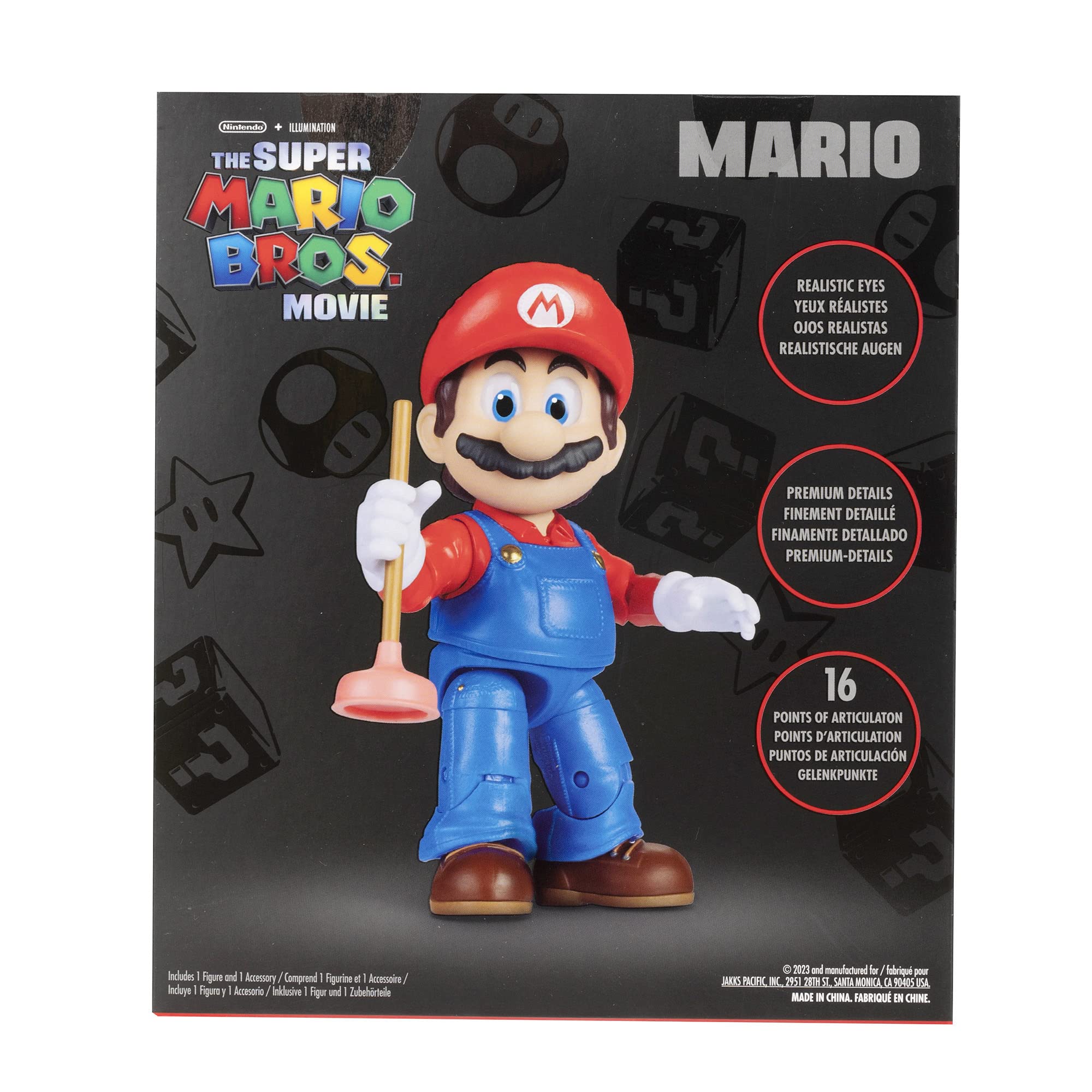 The Super Mario Bros. Movie - 5" Mario Action Figure with Plunger Accessory 17