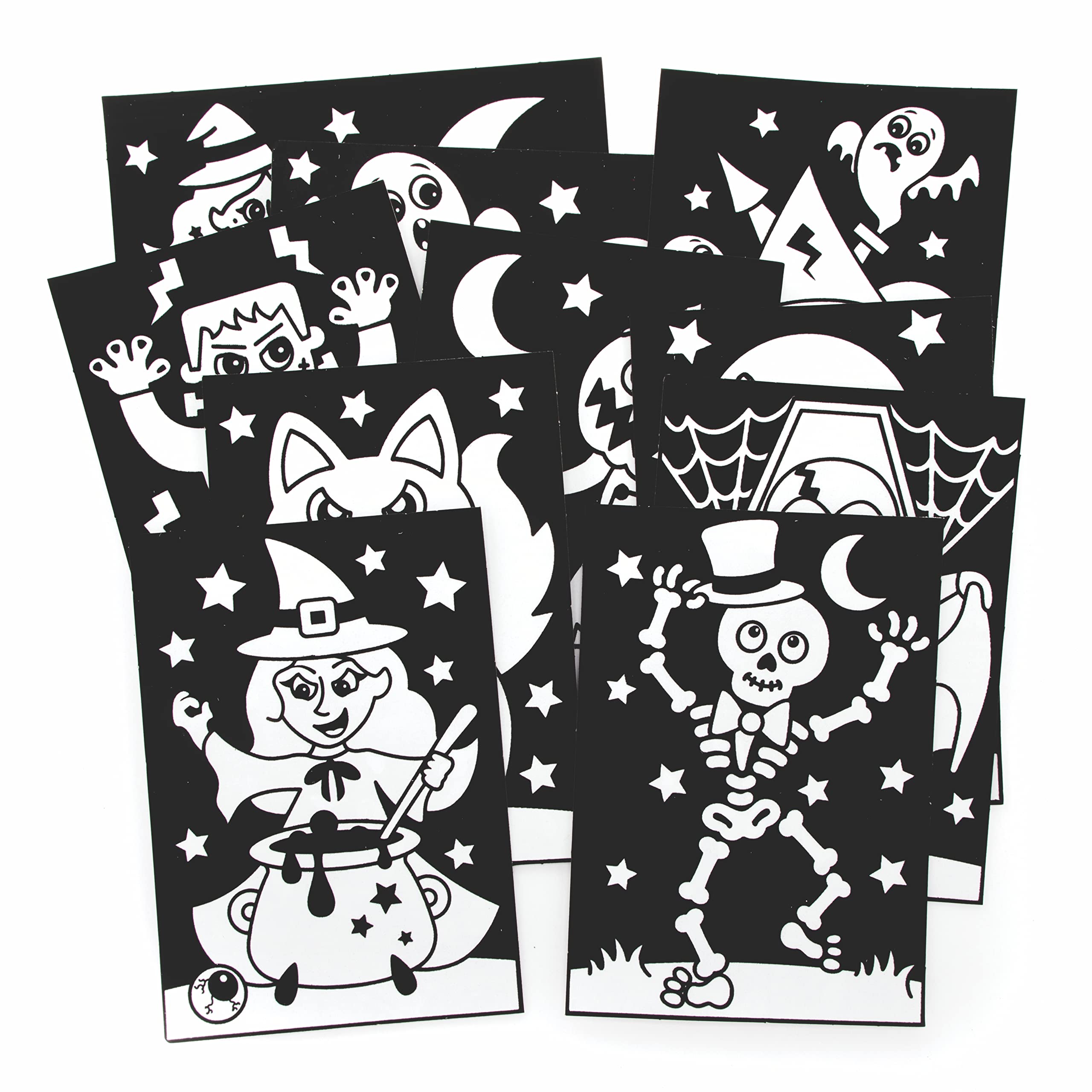Baker Ross Halloween Colour In Picture Decorations - Pack of 10 Felt Craft Kit 6