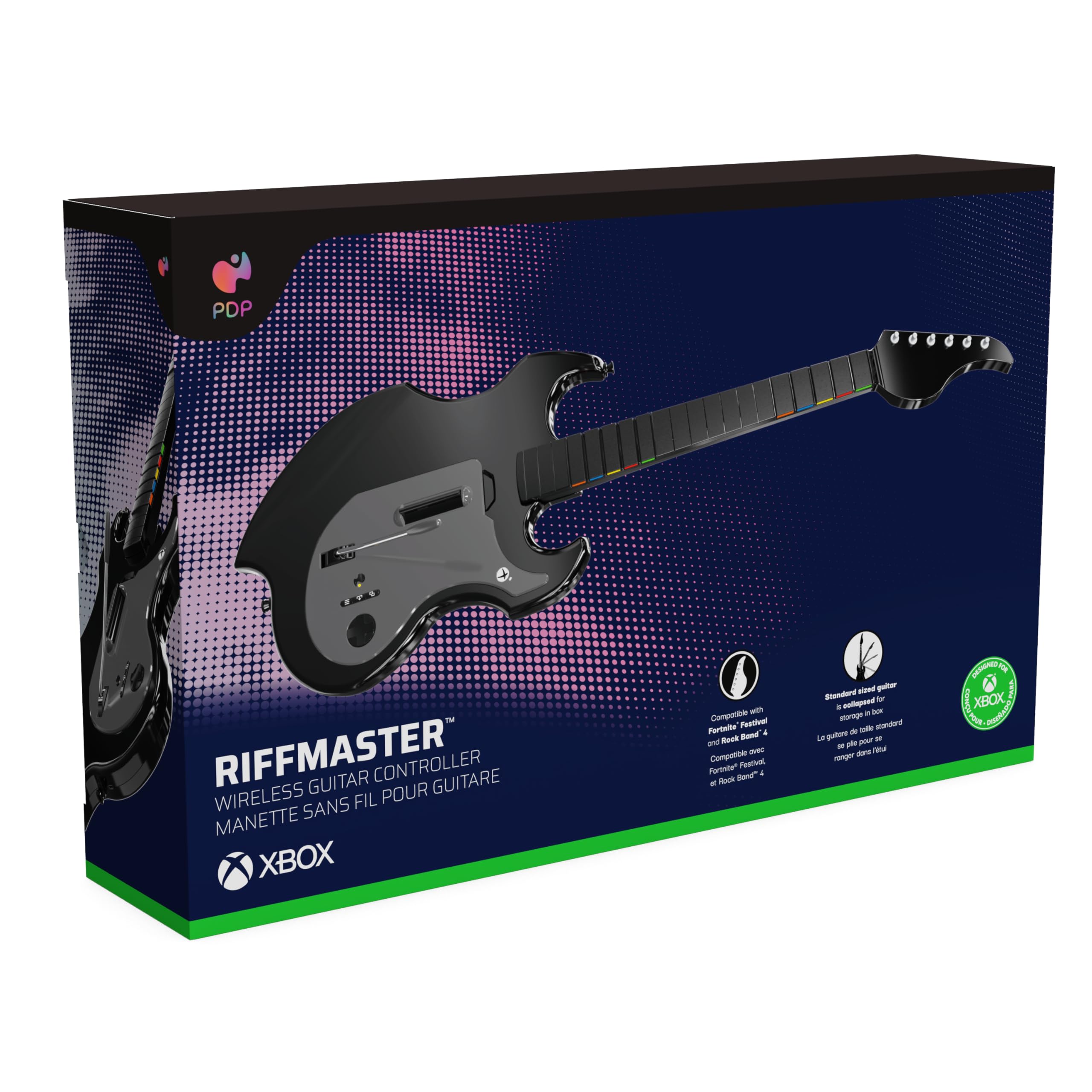 PDP RIFFMASTER Kabelloser Gitarren-Controller für Xbox Series X|S, Xbox One, Windows 10/11 – kompatibel mit Rock Band 4 und Fortnite Festival 9