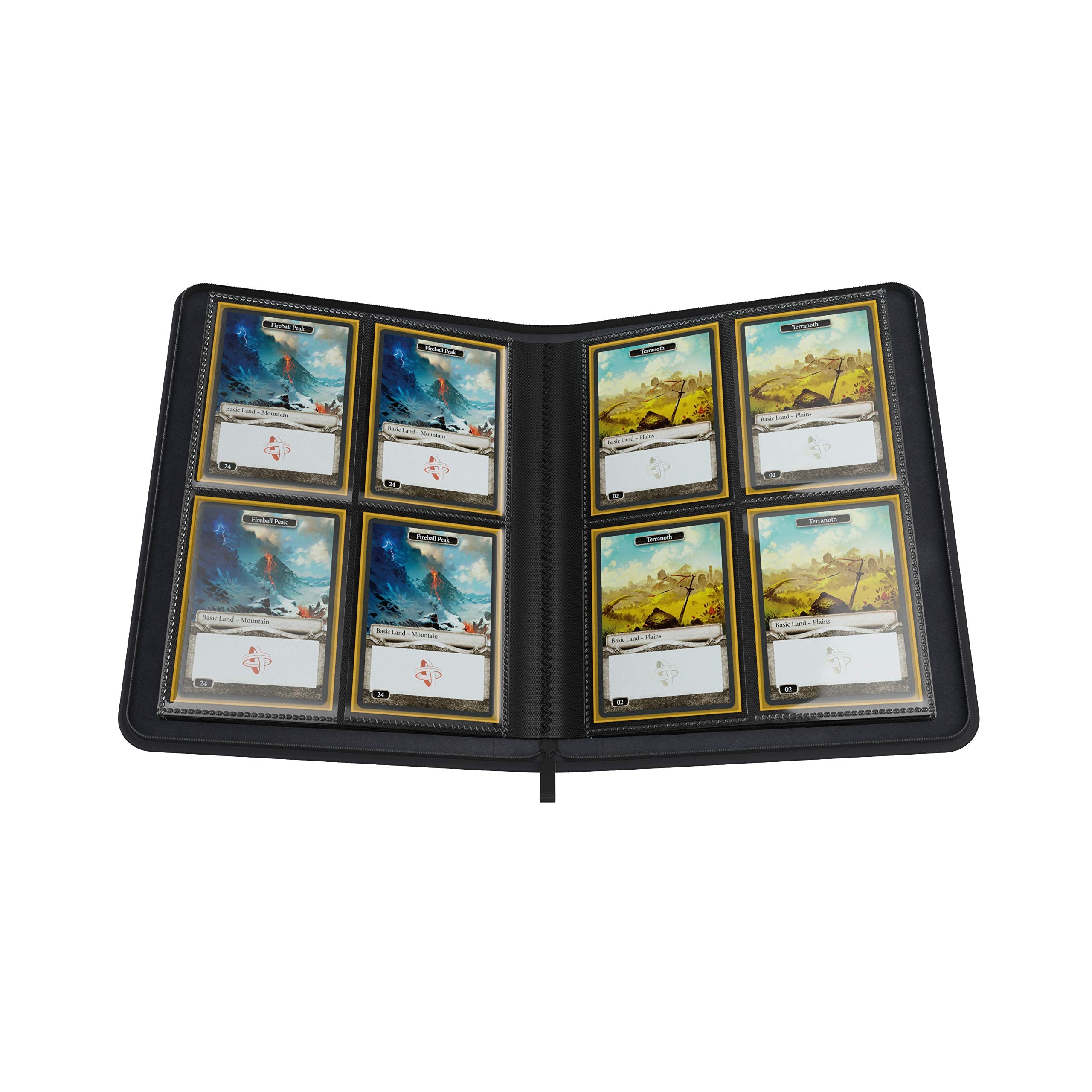 Gamegenic Zip-Up Album - 8-Pocket, Black | Holds 160 Sleeved Cards | Rigid Cover 5