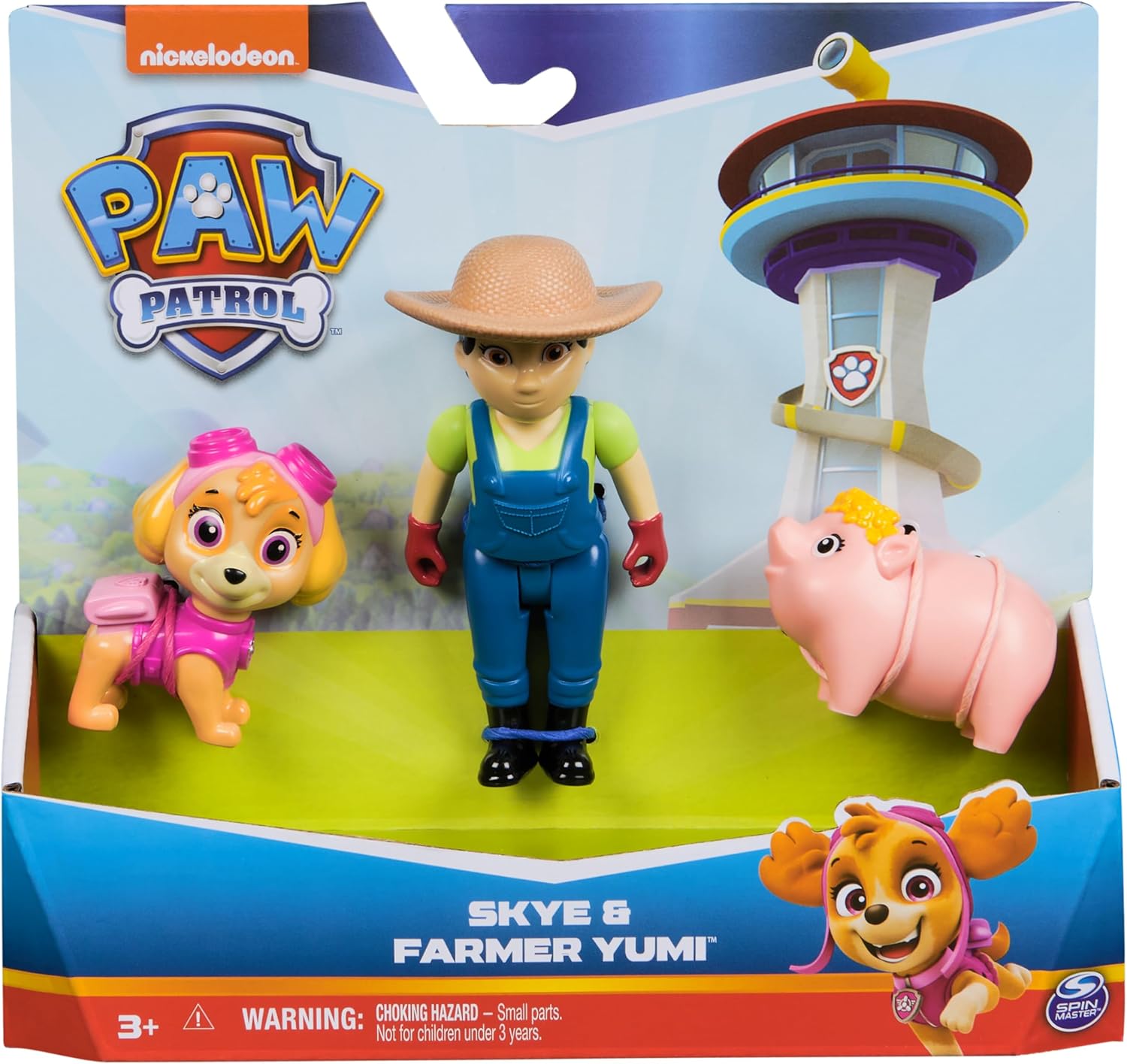PAW Patrol Skye, Farmer Yumi and Piggie Figures - Action Play Set for Kids 3-9 Years 4