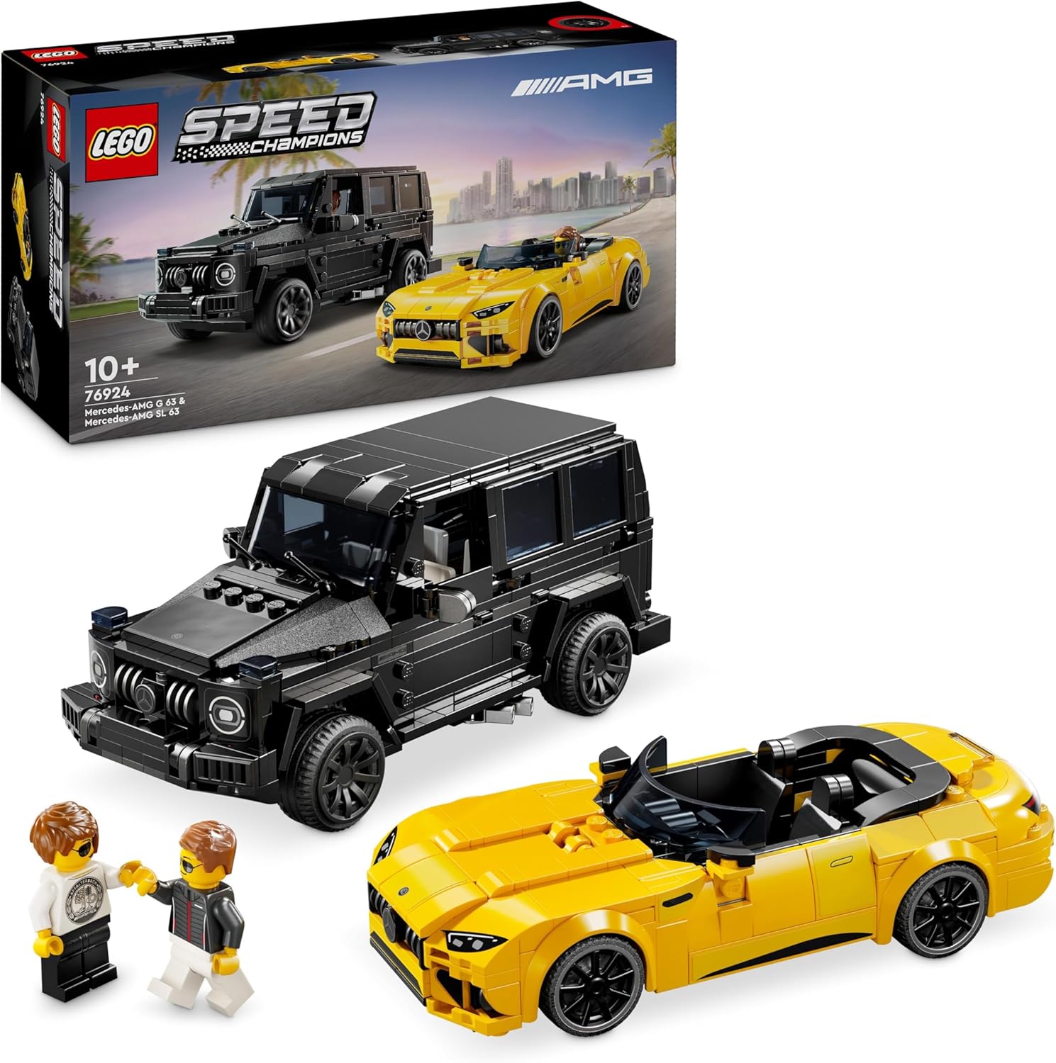 LEGO Speed Champions Mercedes-AMG G 63 & SL 63 76924 - Buildable Car Playset for Ages 10+