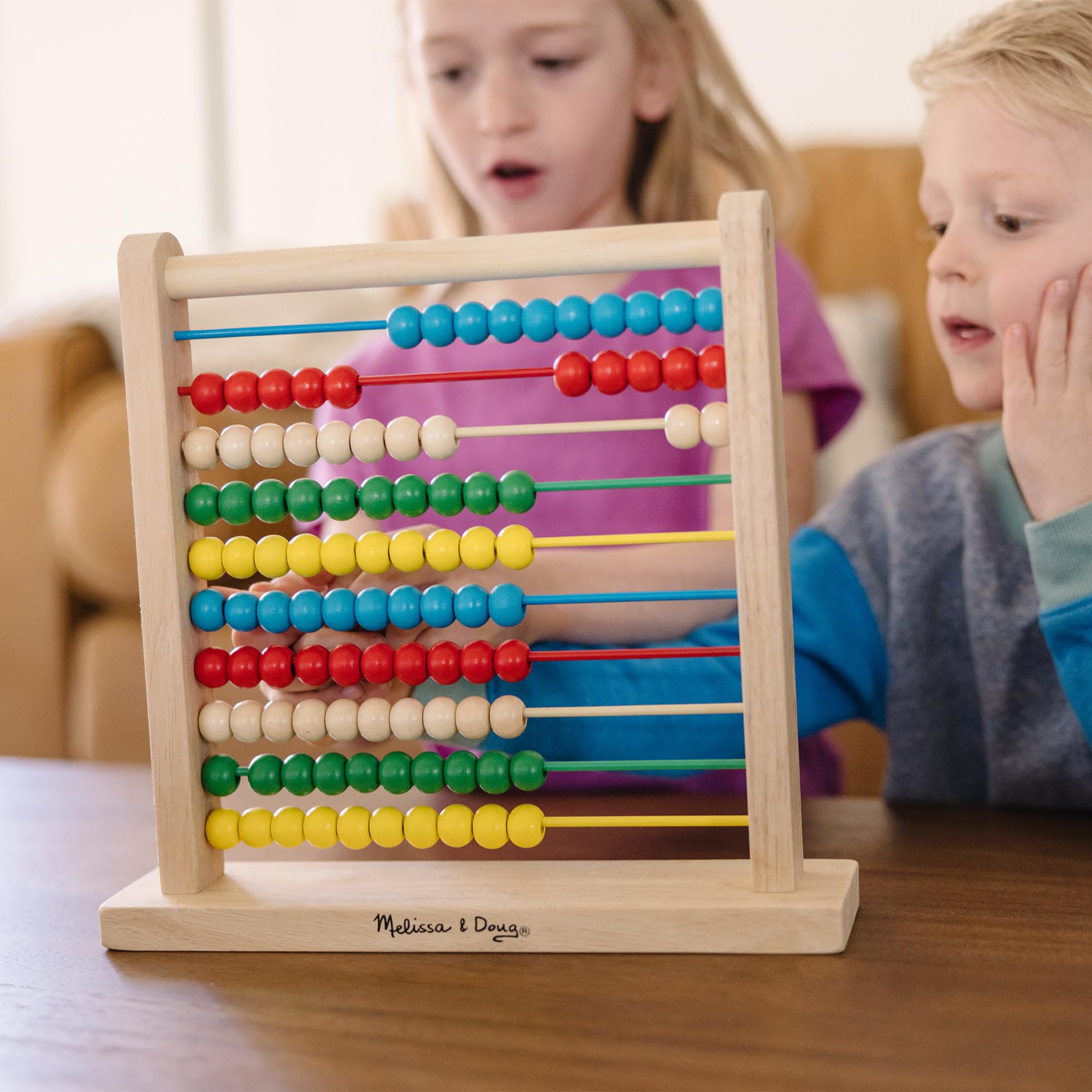 Melissa & Doug Wooden Abacus - Educational Counting Frame for Kids 8