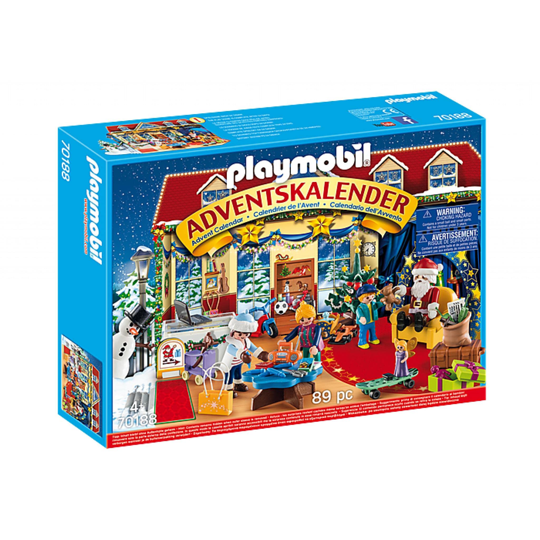 Playmobil Christmas Toy Store Advent Calendar (70188) - 24-Day Holiday Playset for Ages 4+