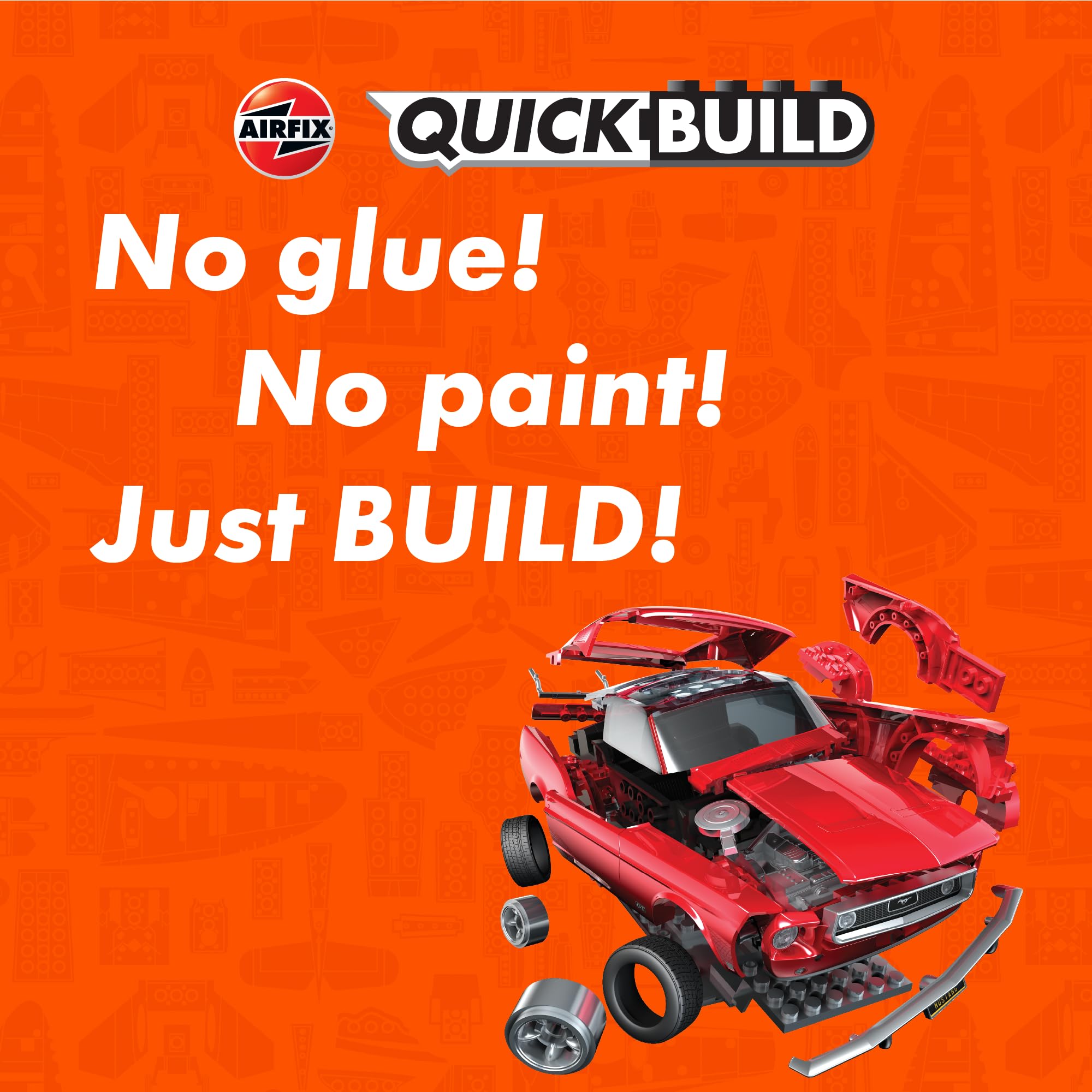 Airfix J6035 Quick Build Ford Mustang GT 1968 - Snap Together Model Kit for Kids & Adults 10