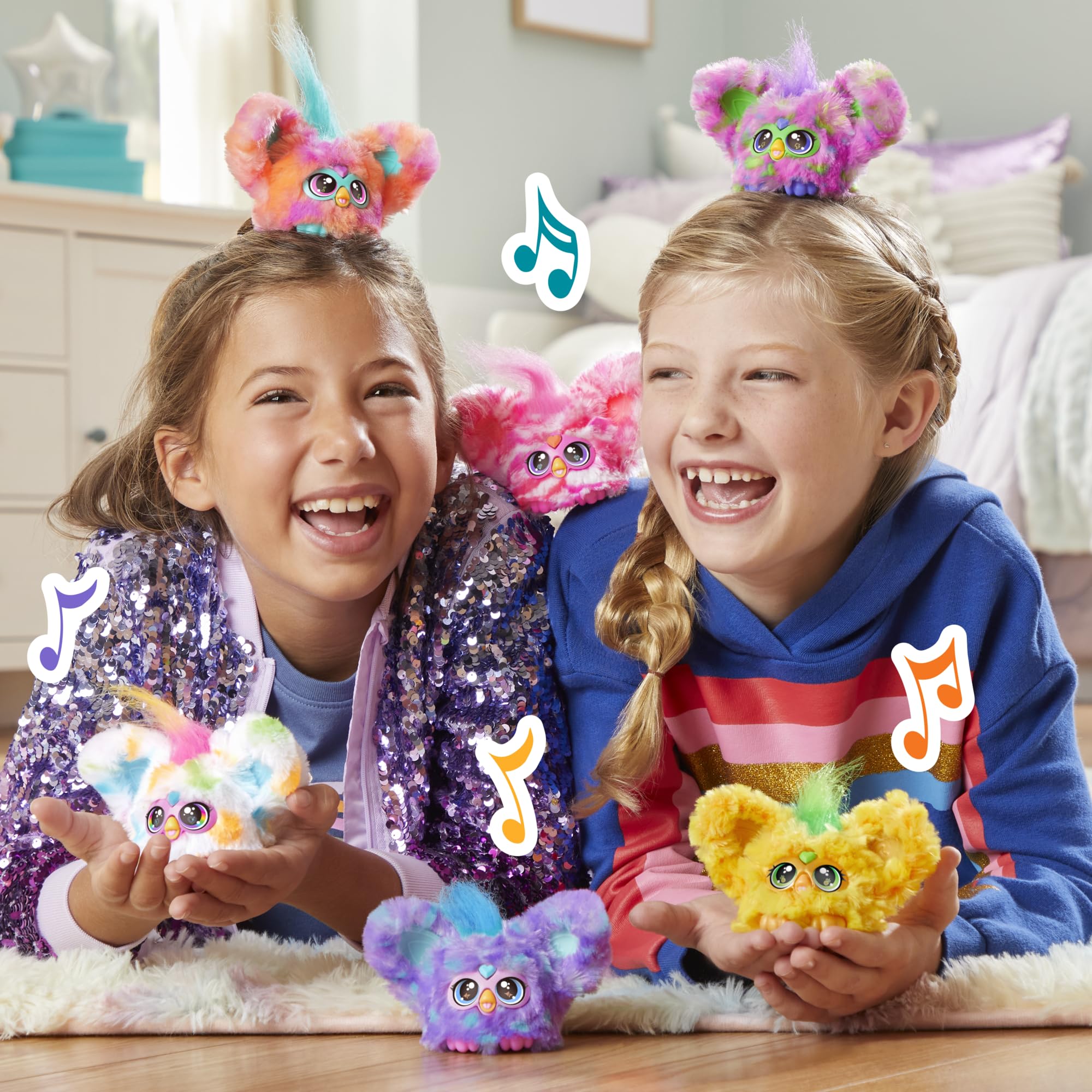 Furby Bub-Lee K-Pop Mini Elektronisches Plüschtier mit Sound und Schlüsselanhänger 8