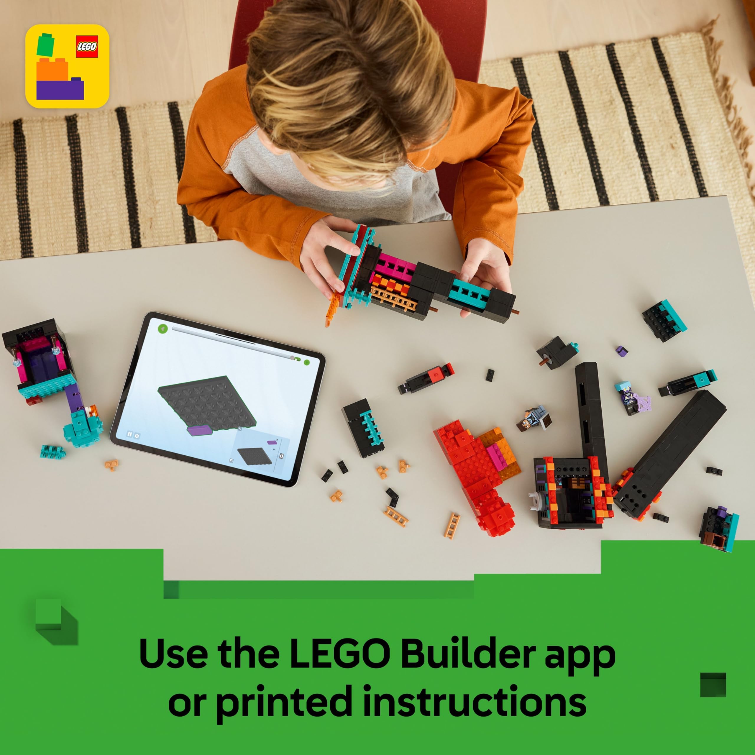 LEGO Minecraft 2in1 The Enderman Tower - Rebuildable Building Set with Enderman, Endermite & Nether Portal 6