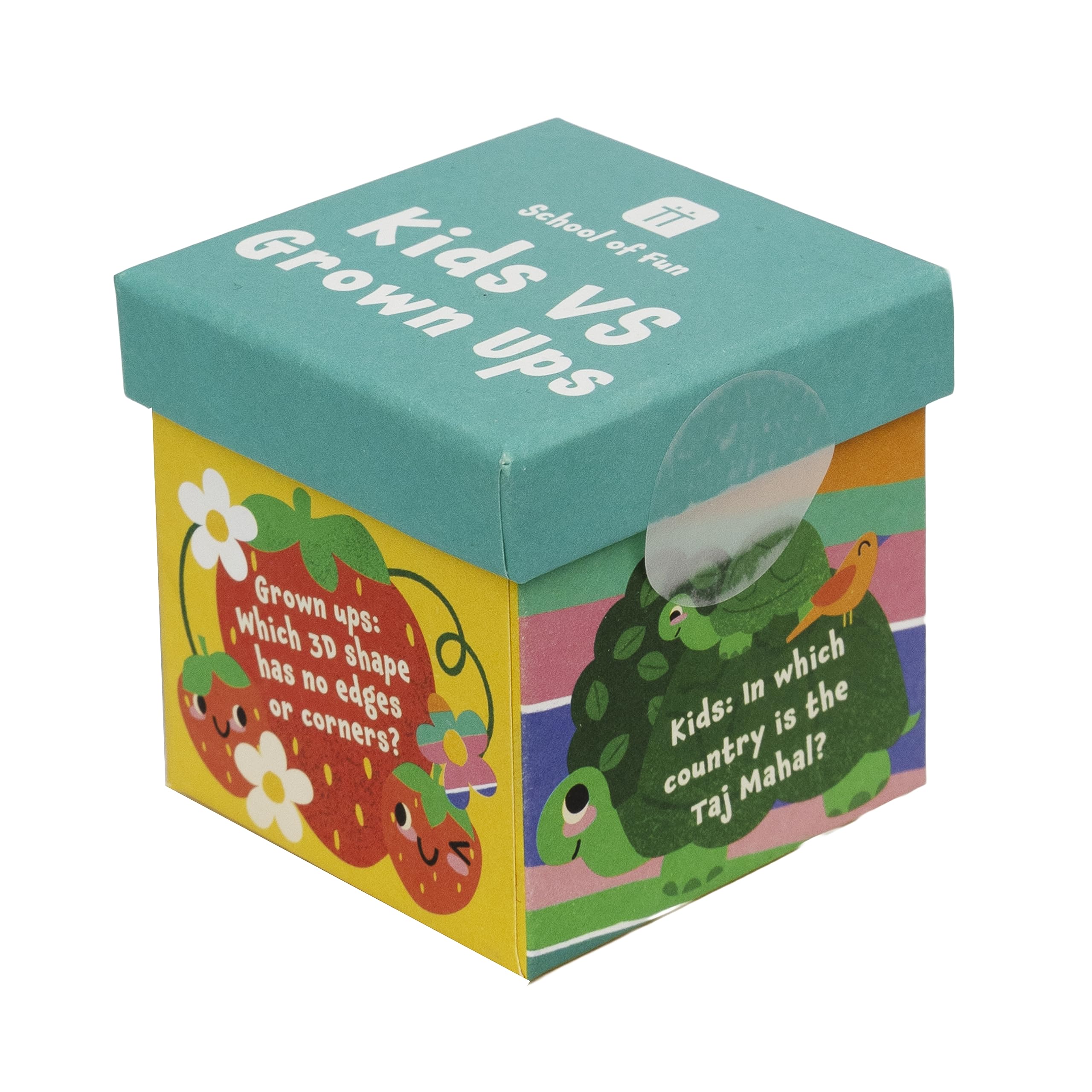 Talking Tables Kids vs Grown Ups Trivia Travel Game | 120 Quiz Cards for Family Fun