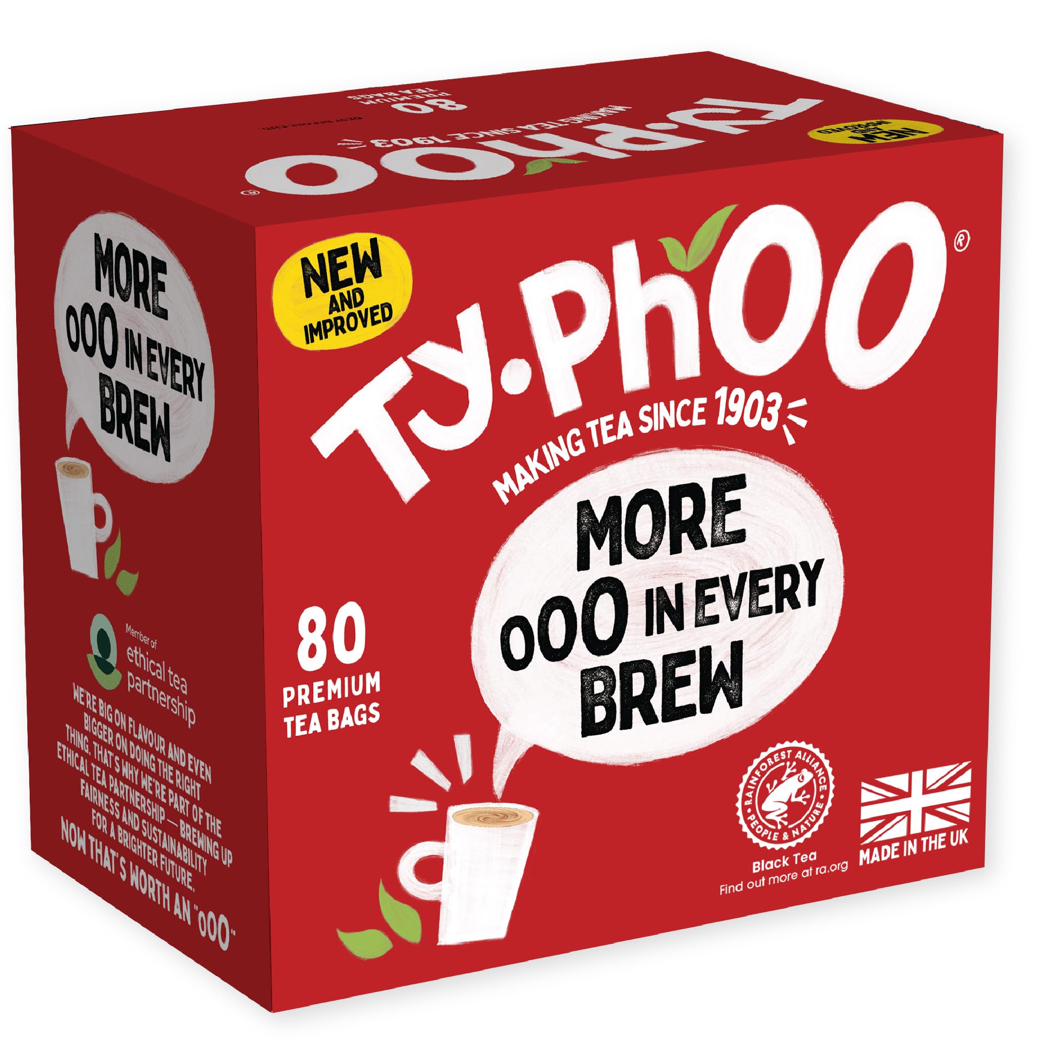 TY.PHOO Black Tea Bags - Full-Bodied Original Blend | 80 Count | Ethically Sourced