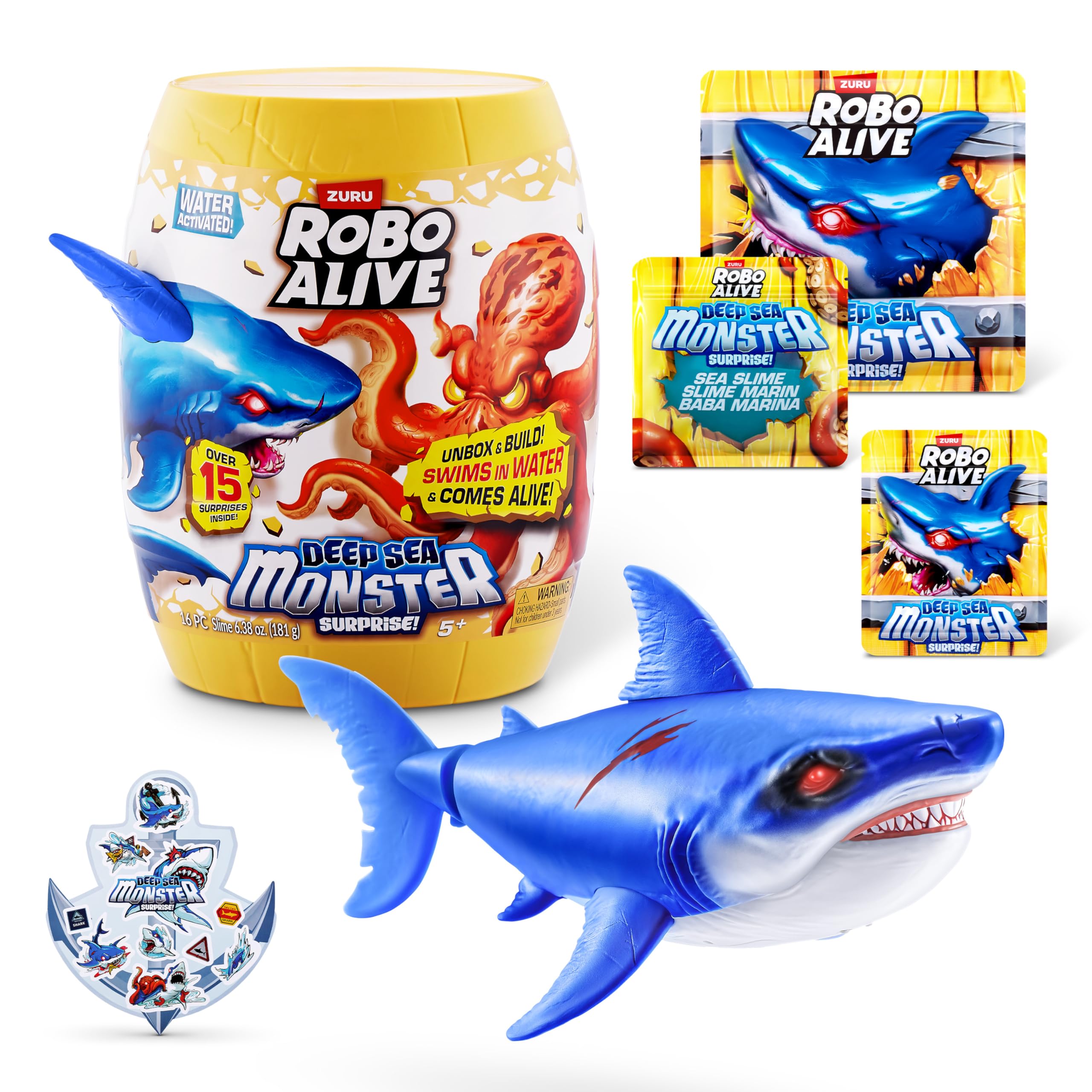 Robo Alive Deep Sea Monster Surprise - Water Activated Shark Toy | Surprise Unboxing | Ages 3+