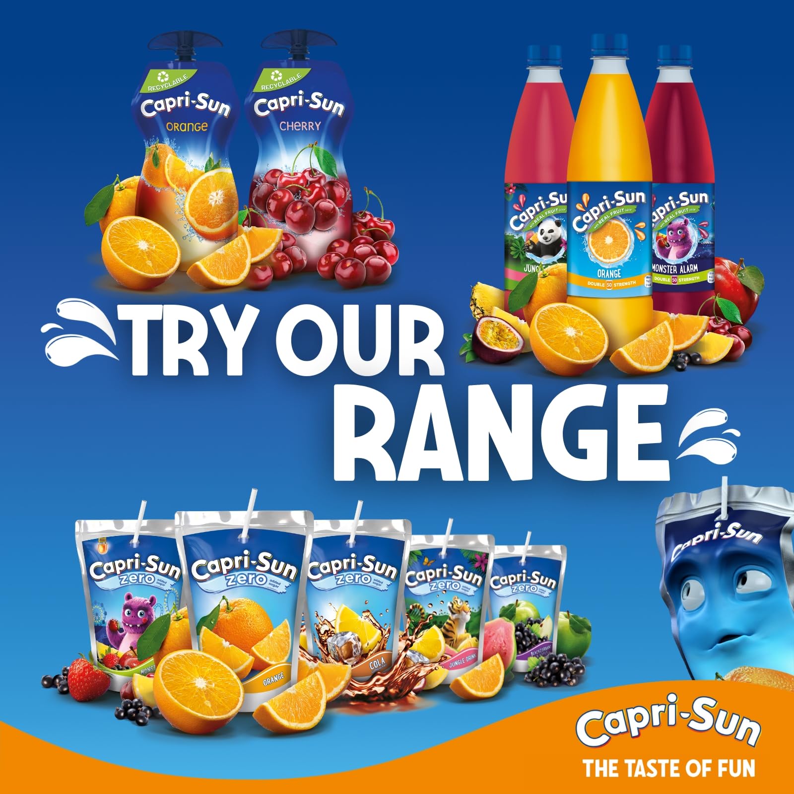 Capri-Sun Orange Fruit Juice Drink - 8 x 200 ml Pouches 9