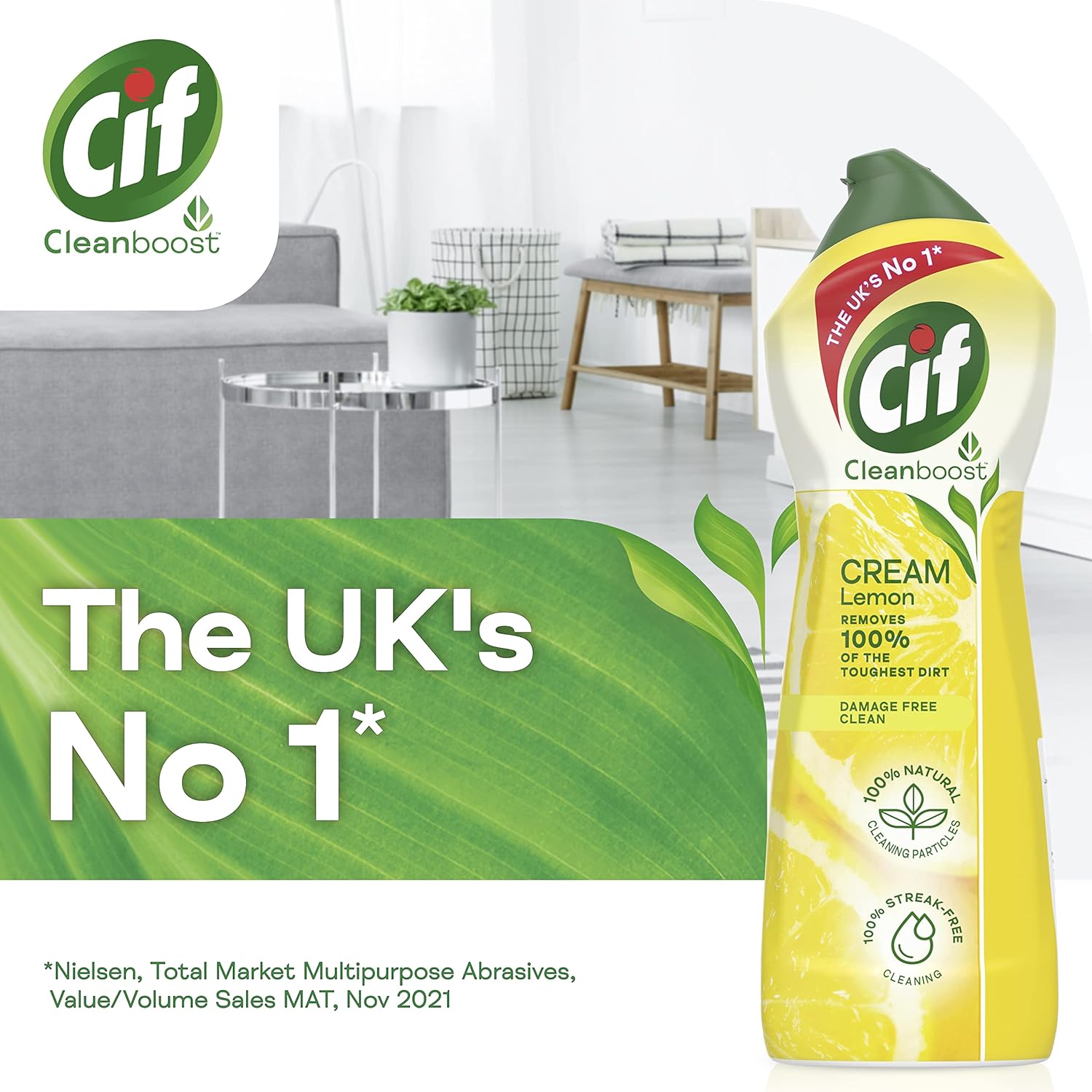 Cif - Lemon Cream Cleaner Multipurpose Surface Cleaner (940g) 4