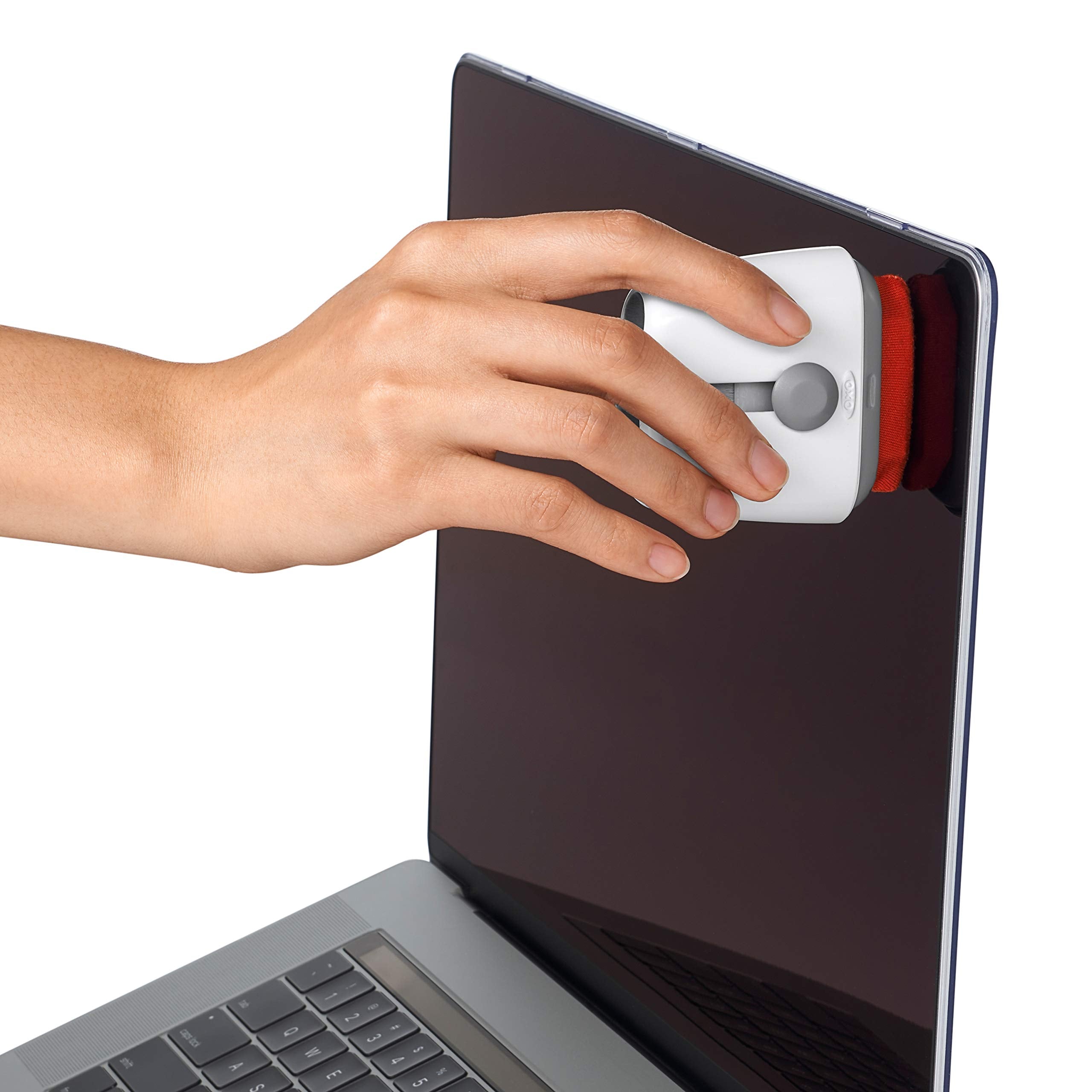 OXO Good Grips Sweep & Swipe Laptop Cleaner - Double-Sided Tool for Screens and Dust | White 9