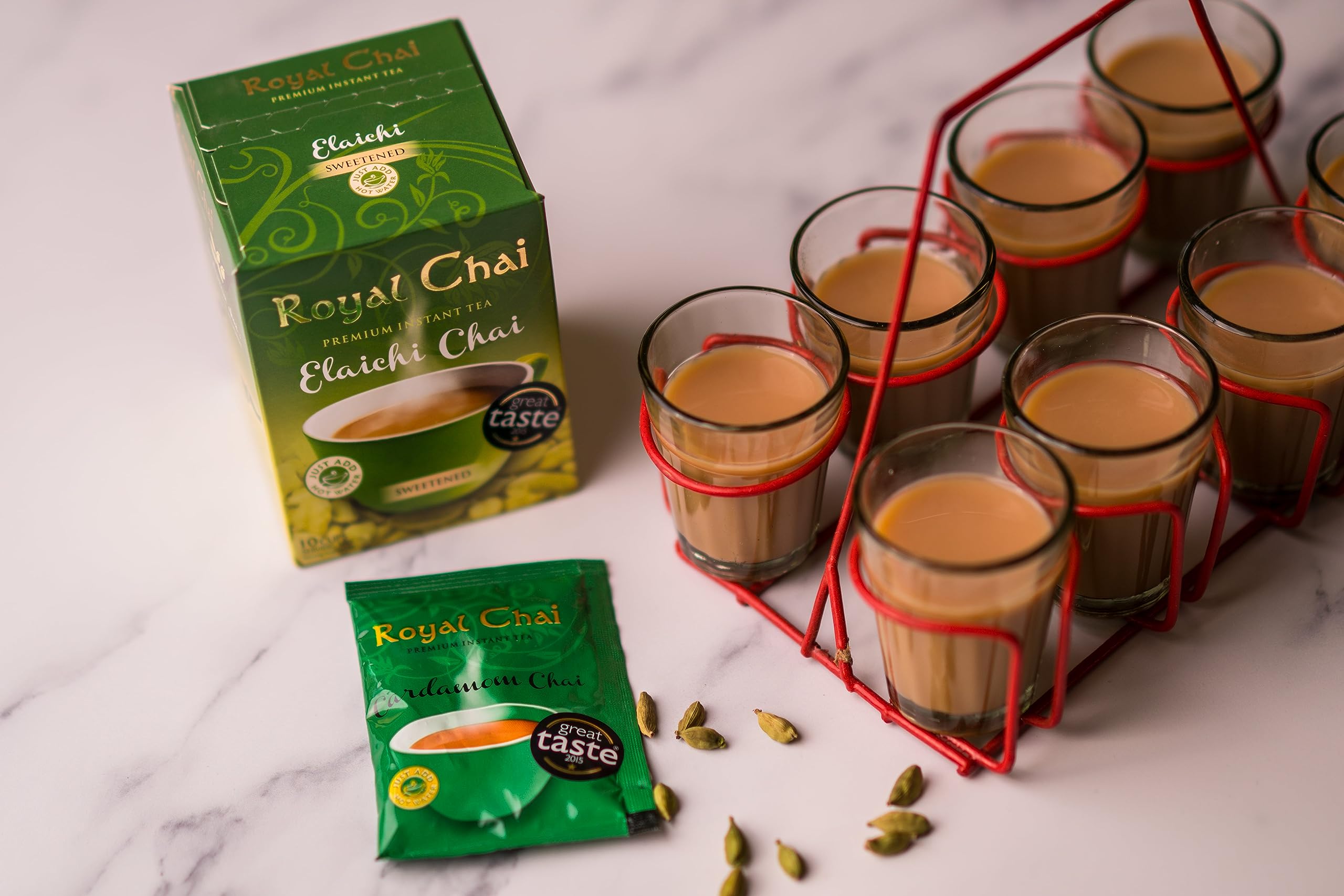 Royal Chai Elaichi Premium Instant Indian Tea Sweetened - 10 Sachets 3