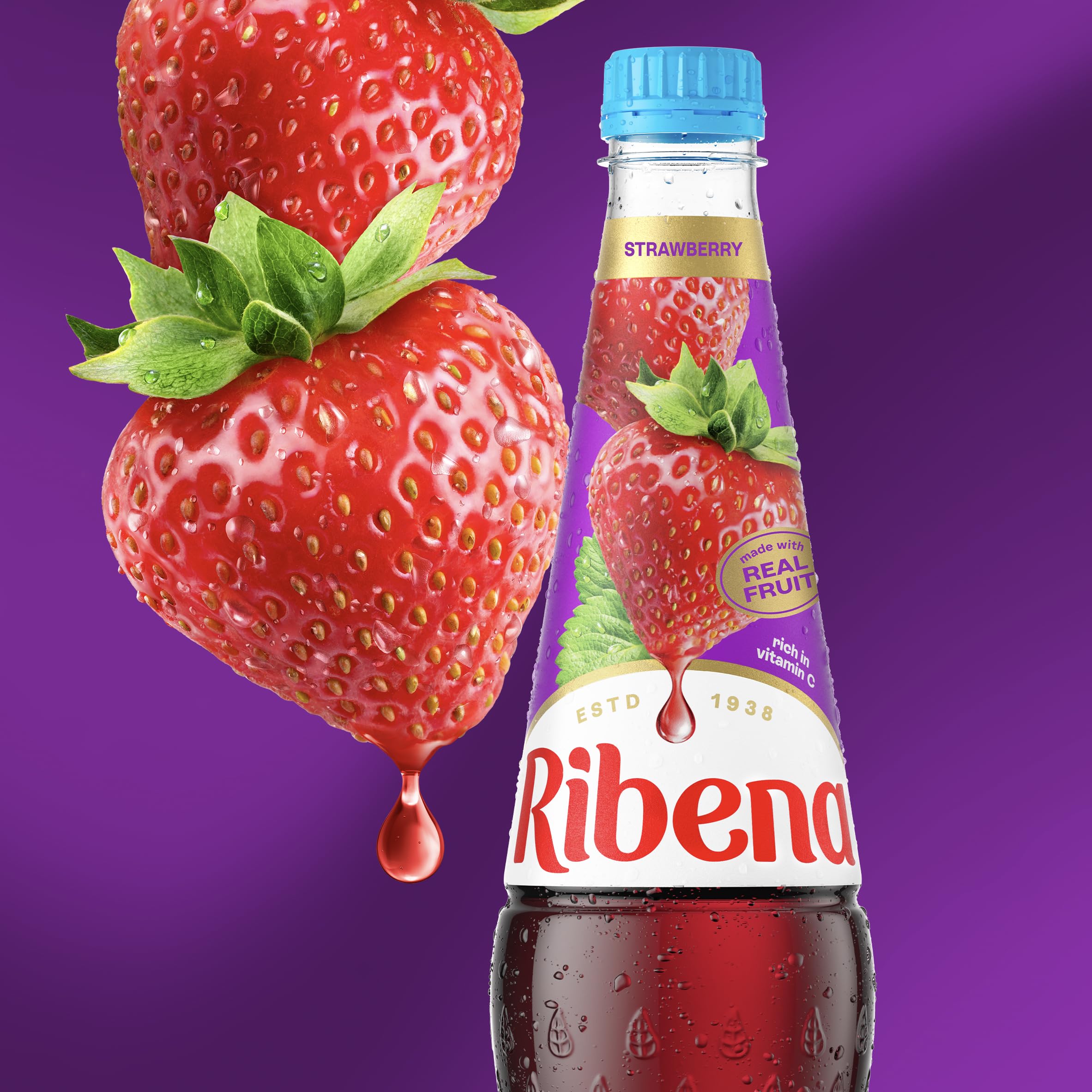 Ribena - Strawberry Squash No Added Sugar 850ml 4