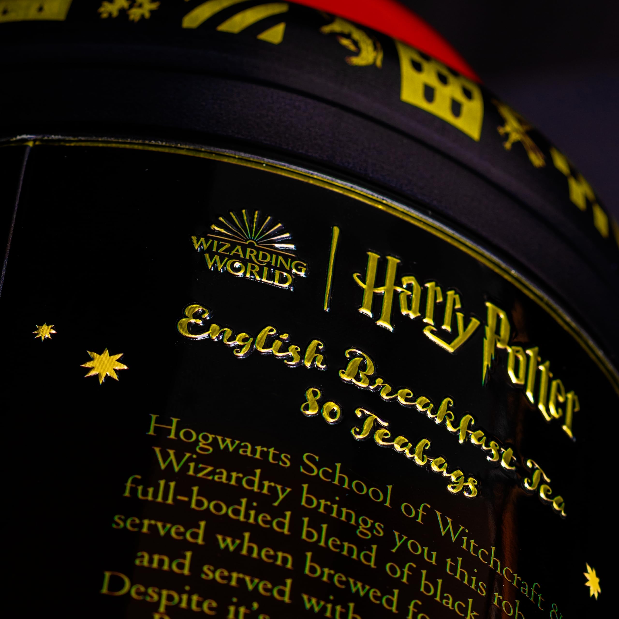 New English Teas Harry Potter Hogwarts House Crest Tea Caddy with 80 English Breakfast Teabags 3